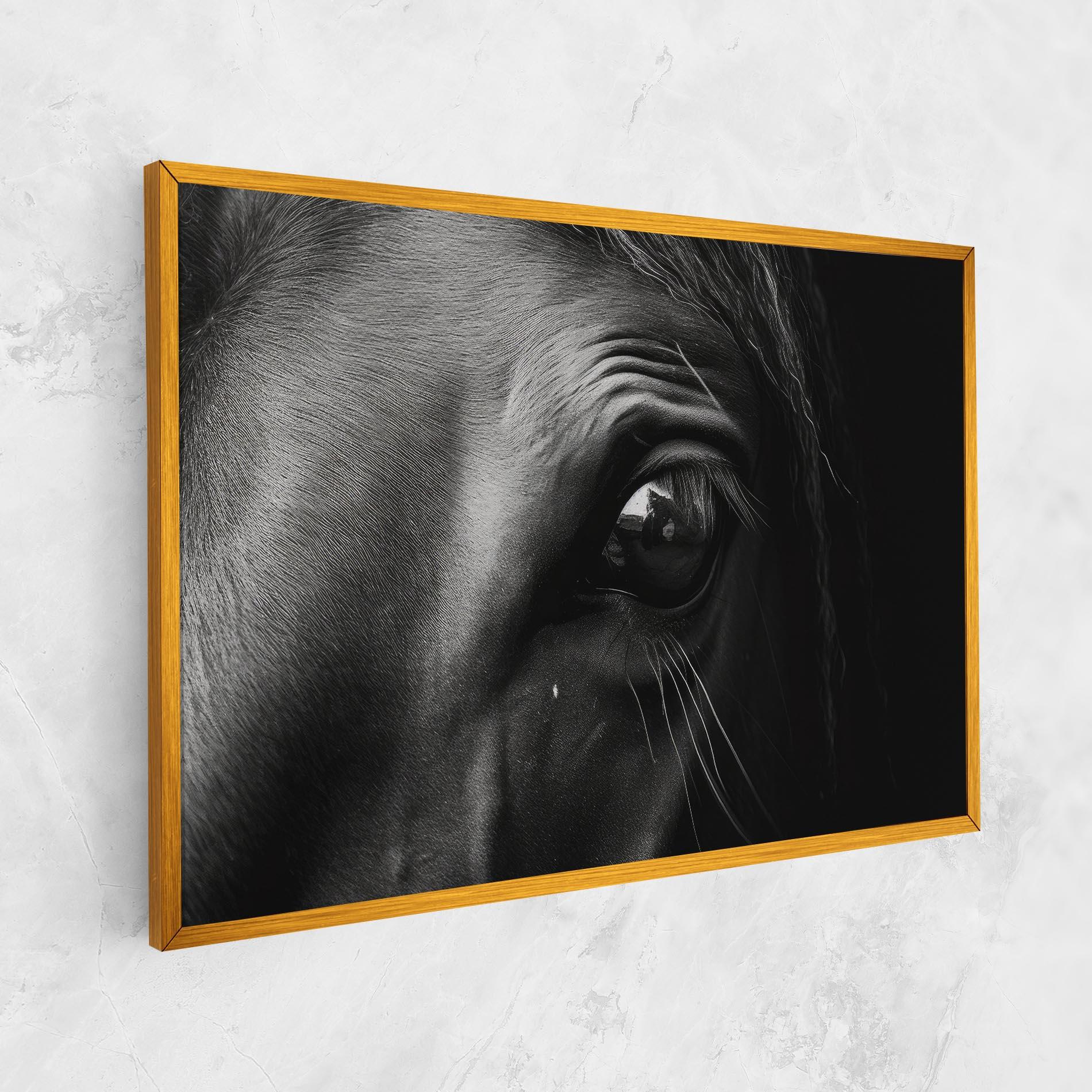 Vászonkép Black Horse Eye mockup 1