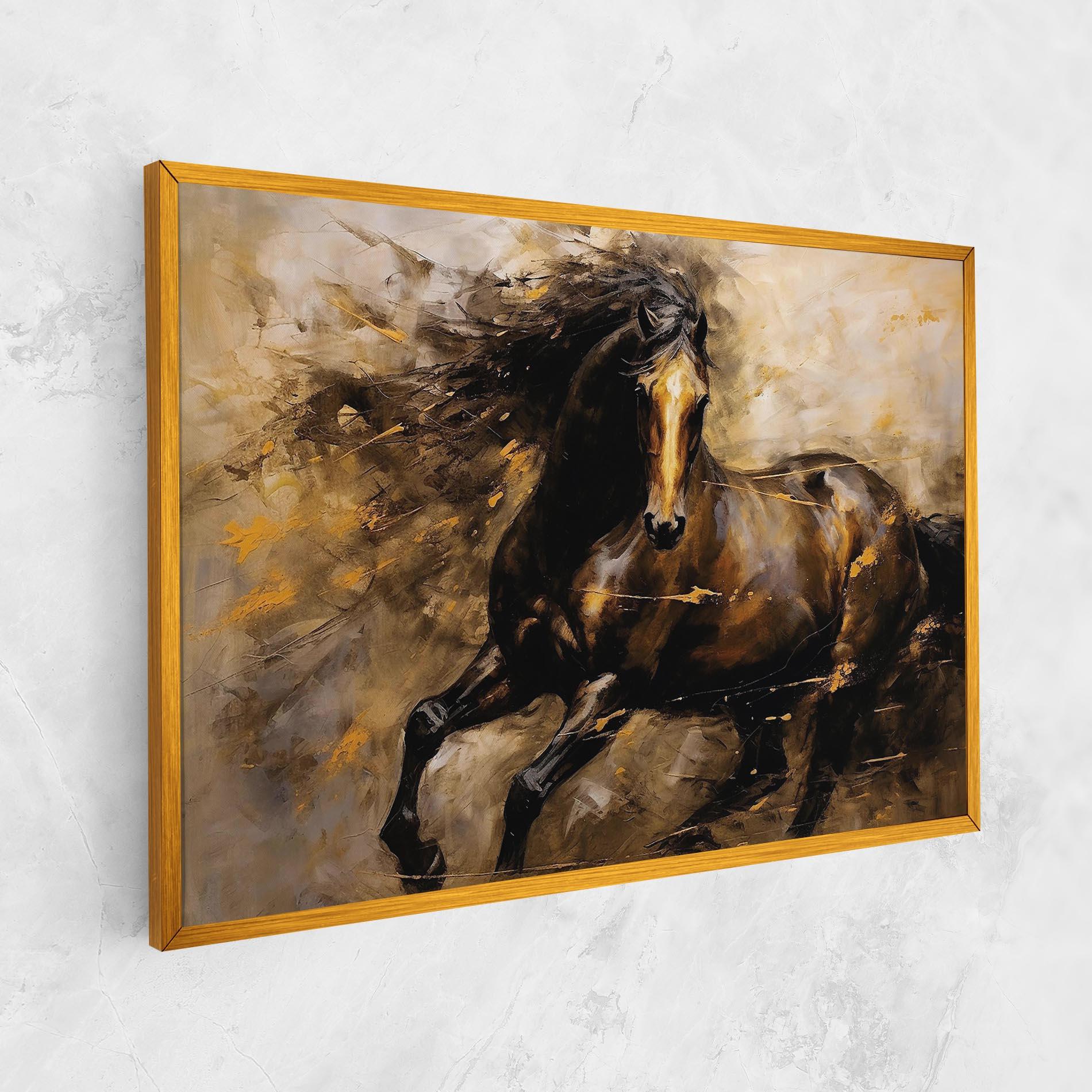 Vászonkép Gold Brown Horse mockup 1