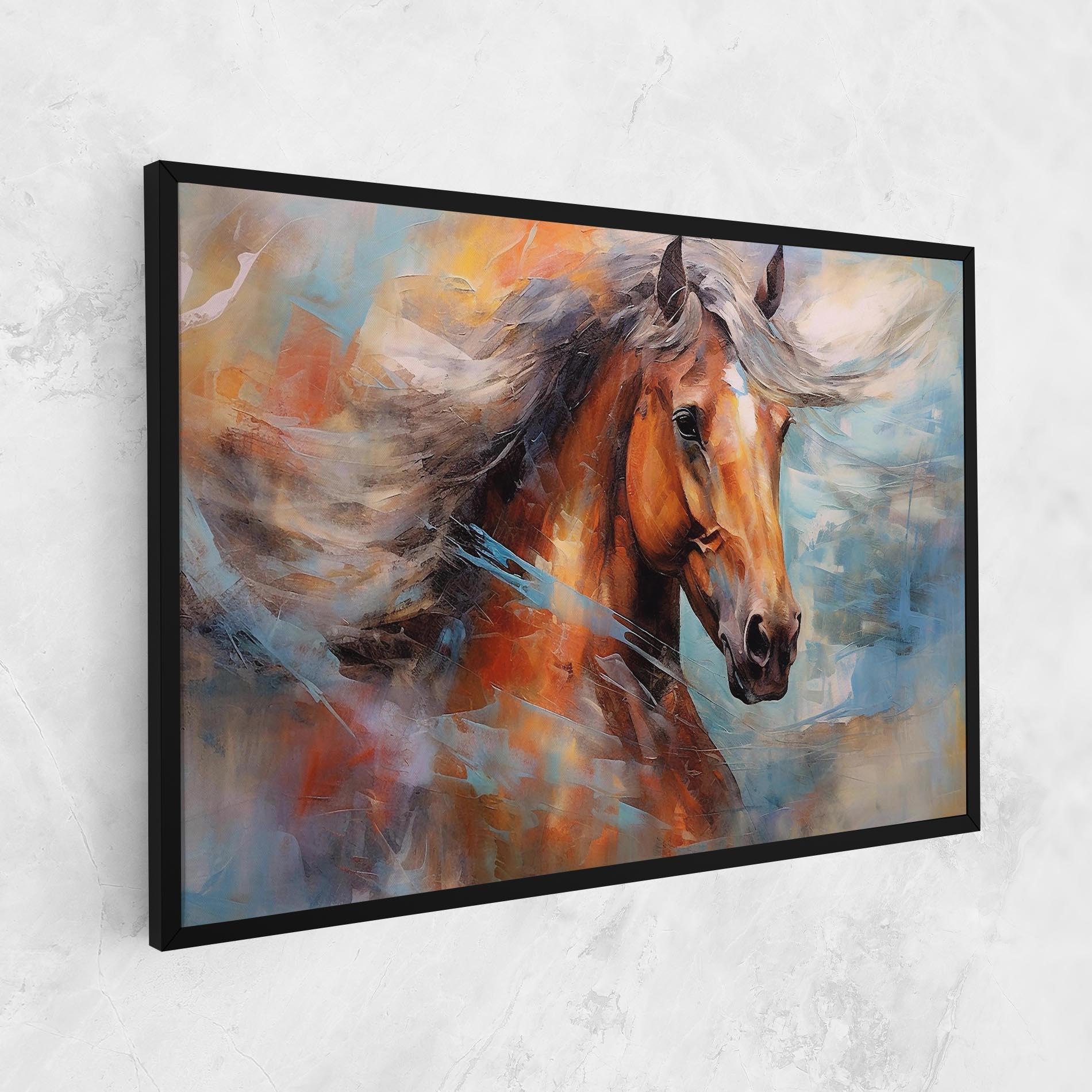 Vászonkép Beautiful Brown Horse mockup 1