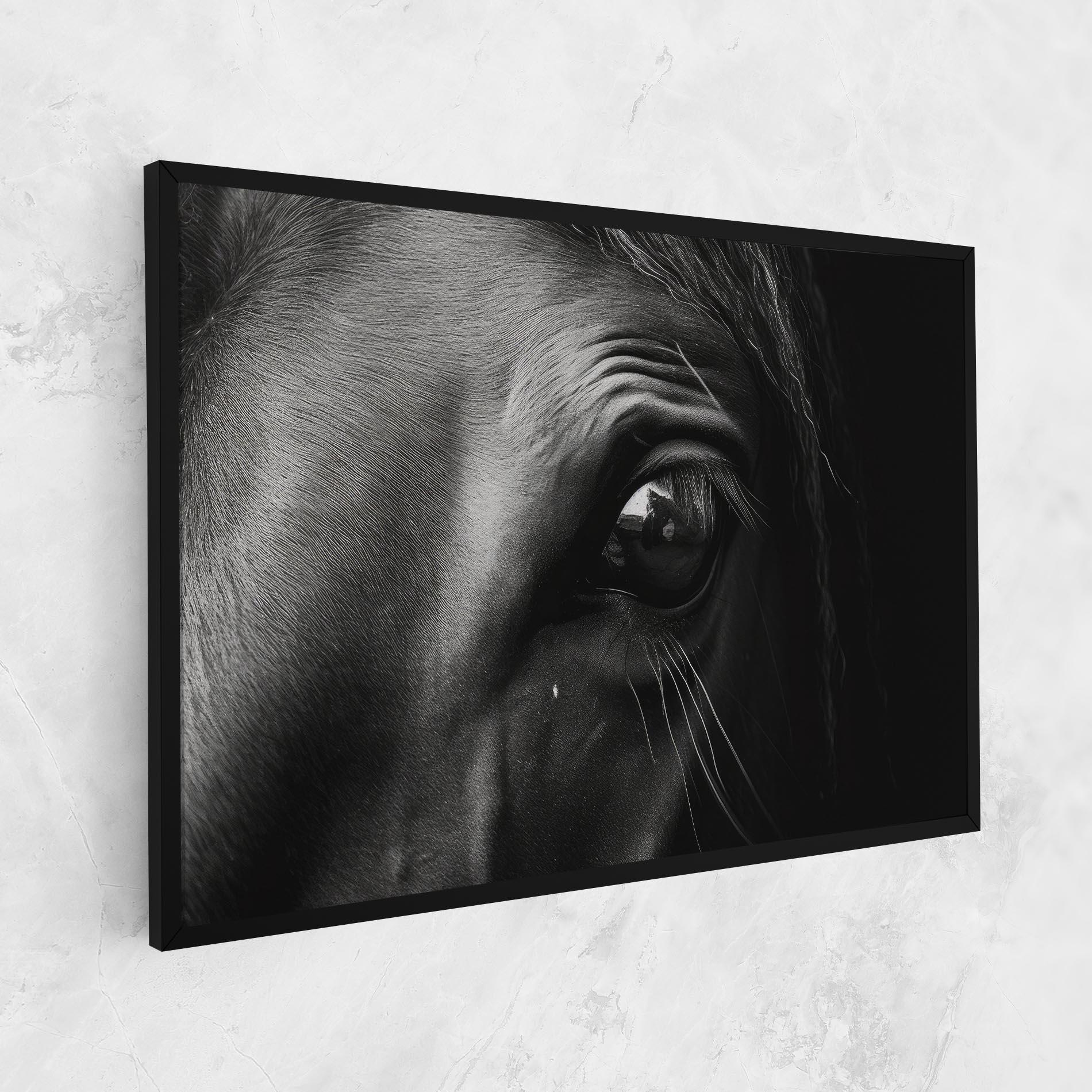 Vászonkép Black Horse Eye mockup 1