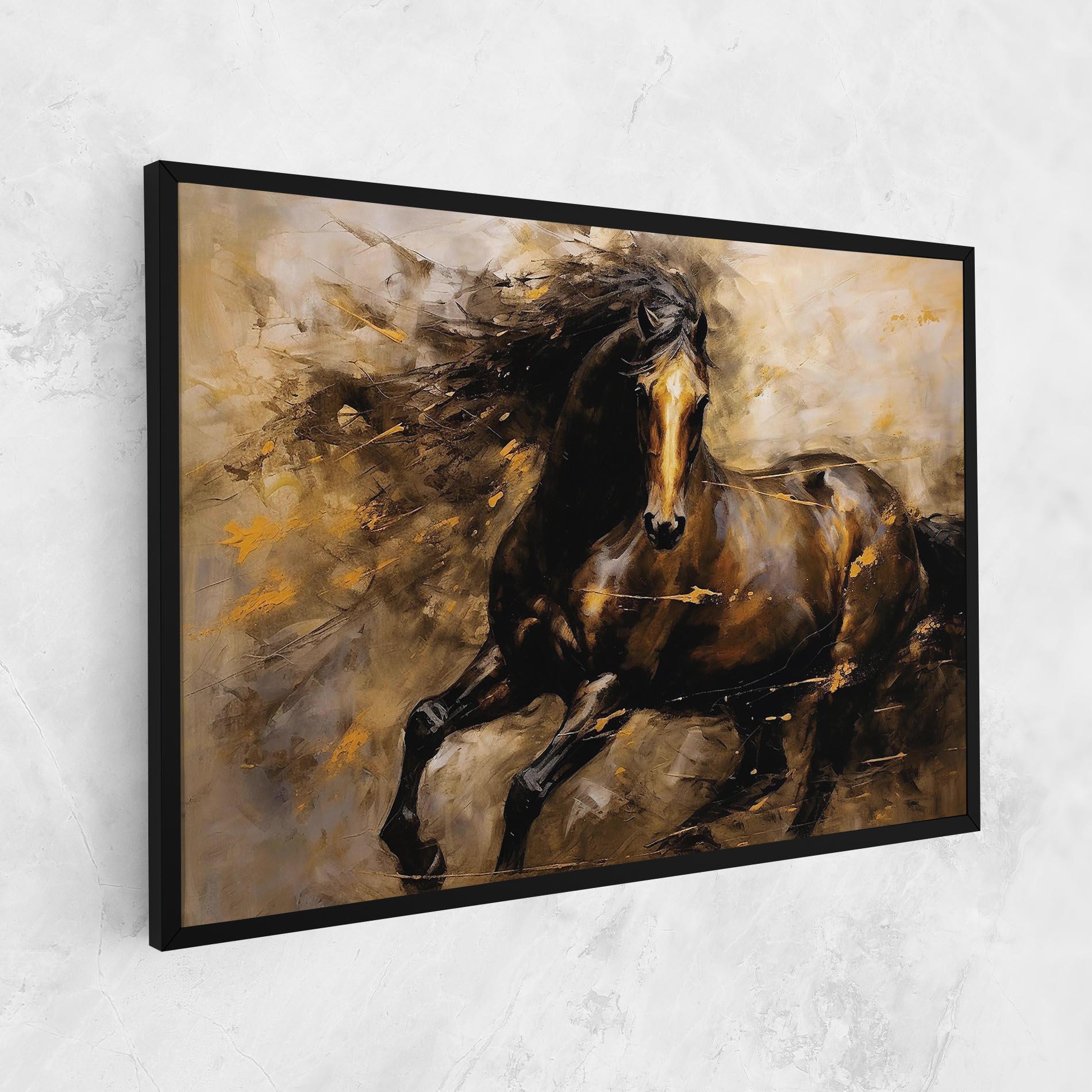 Vászonkép Gold Brown Horse mockup 1