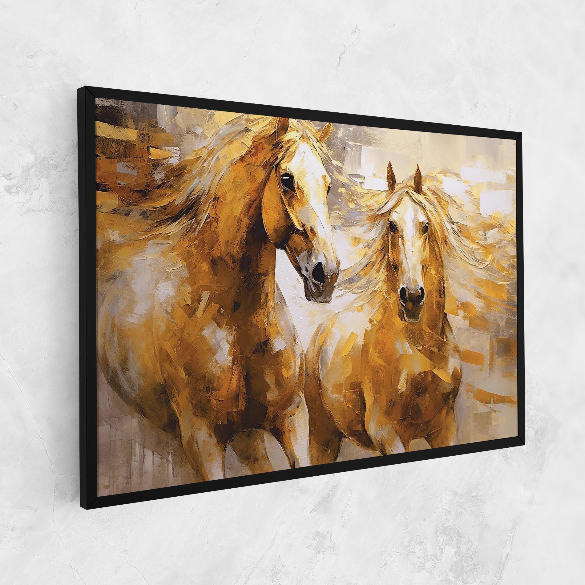 Vászonkép Golden Brown Horses mockup 1