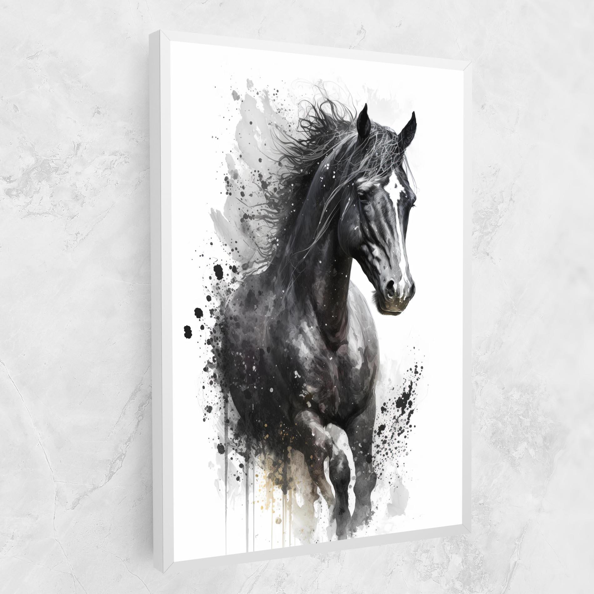 Vászonkép Black Horse mockup 1