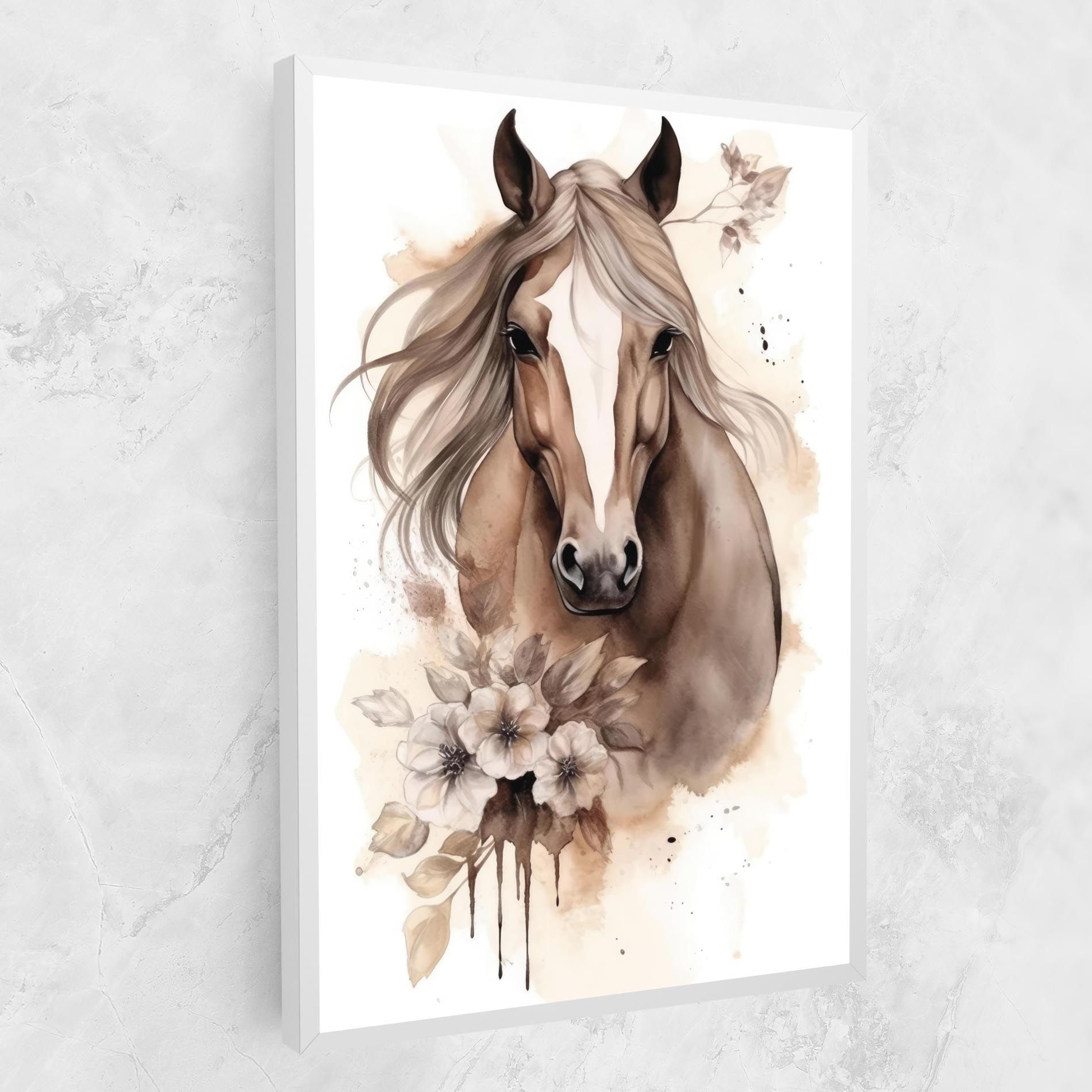 Flower Brown Horse mockup 1