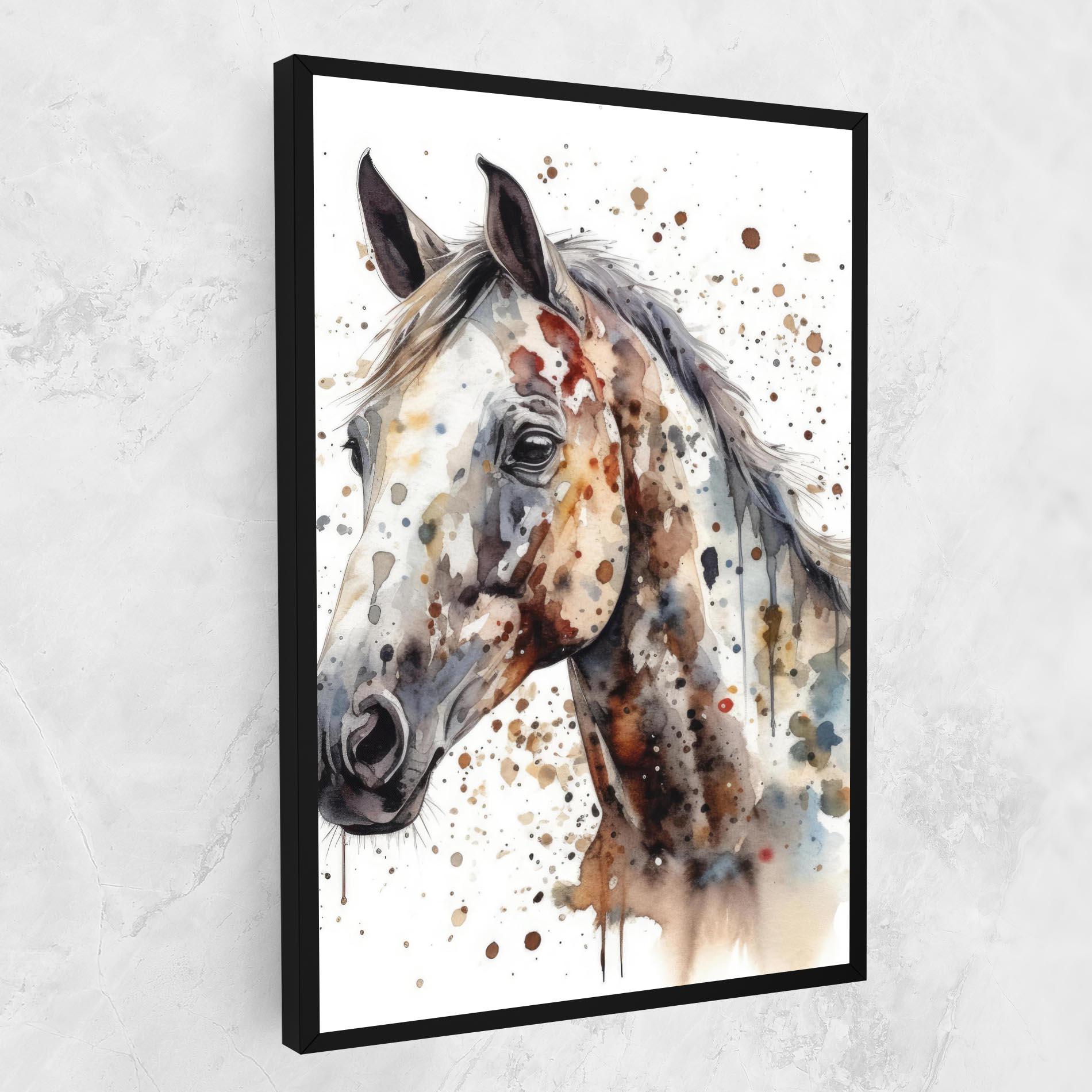 Vászonkép Watercolor Horse mockup 1