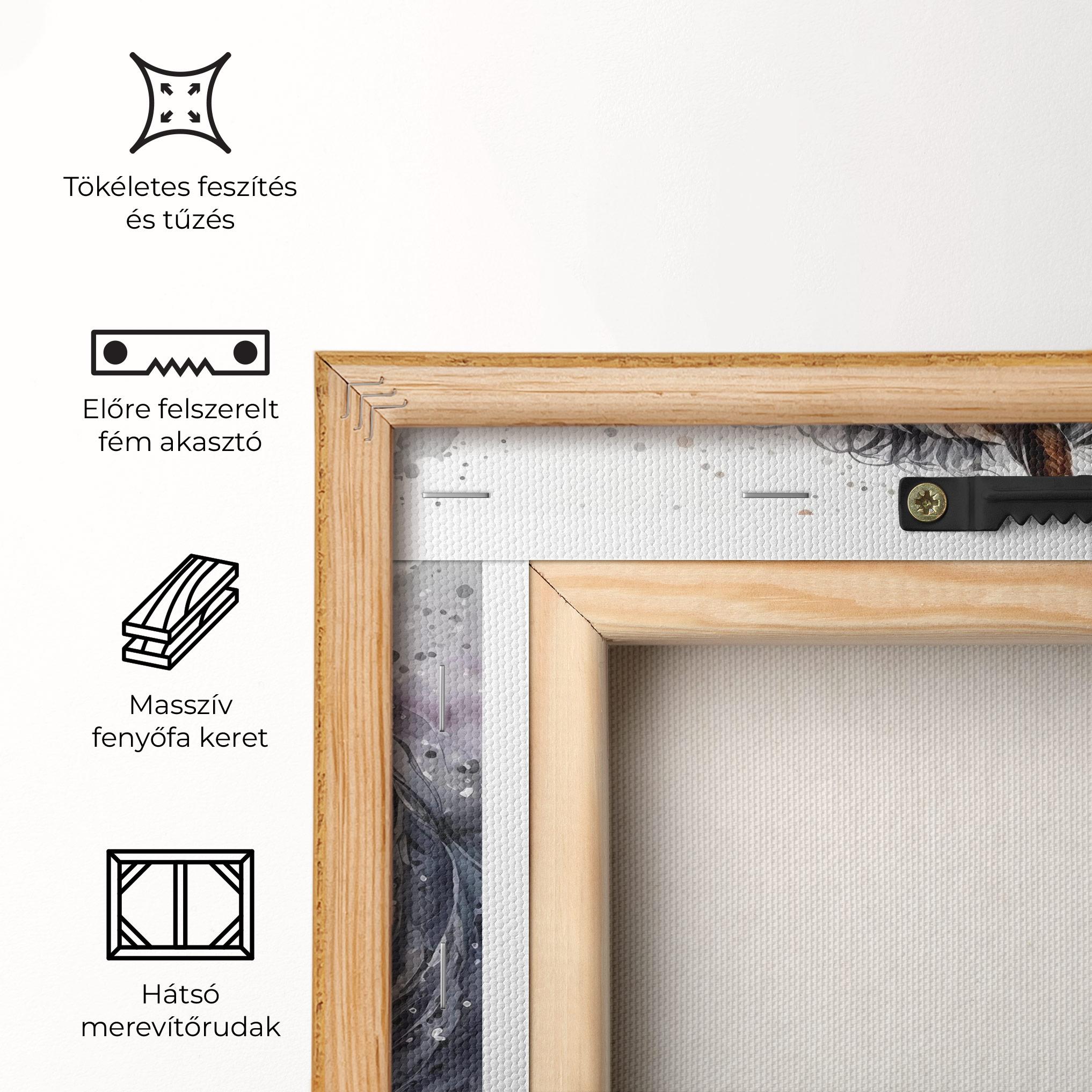 Vászonkép Black Brown Horse Painting mockup 5