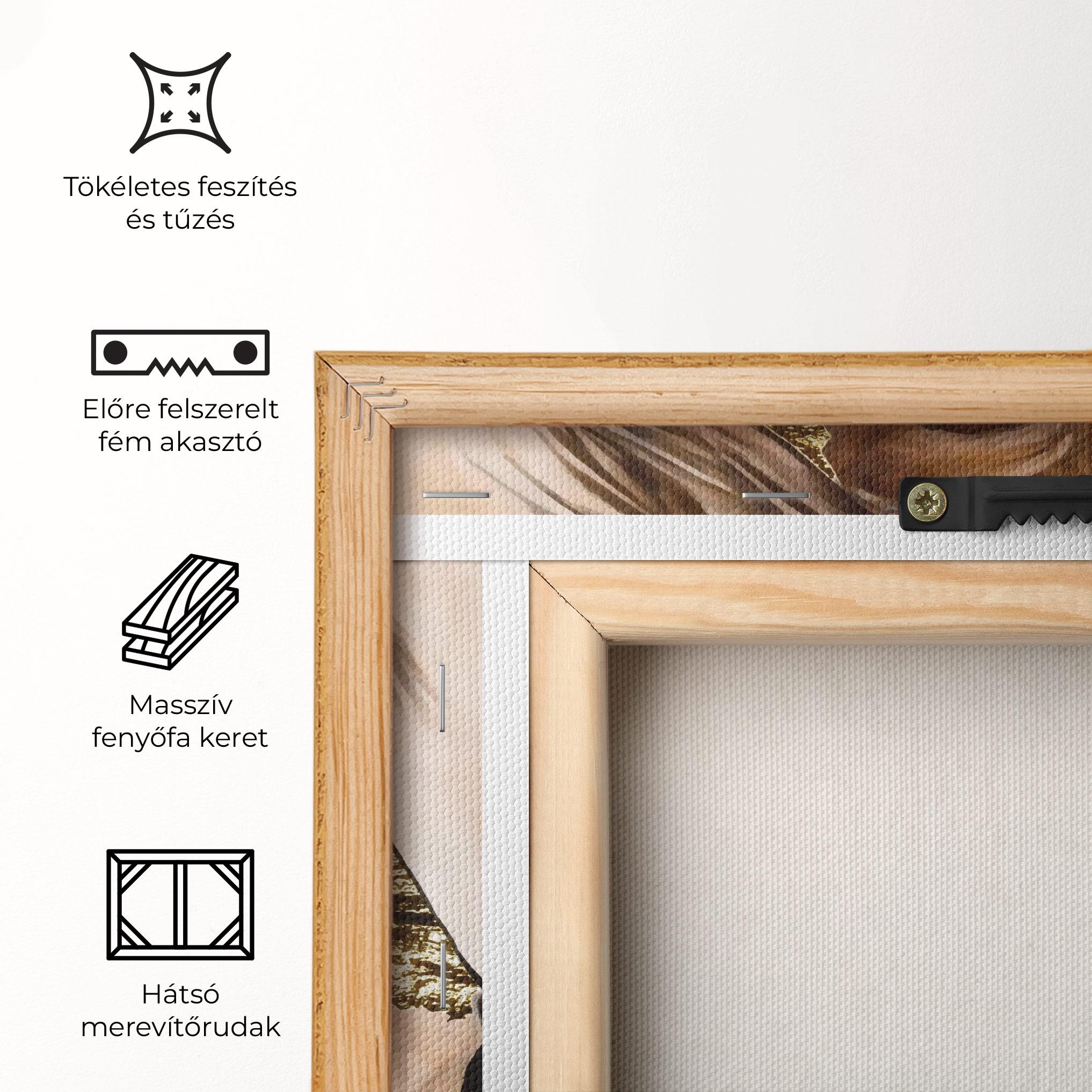 Vászonkép Gold Horse Painting mockup 5