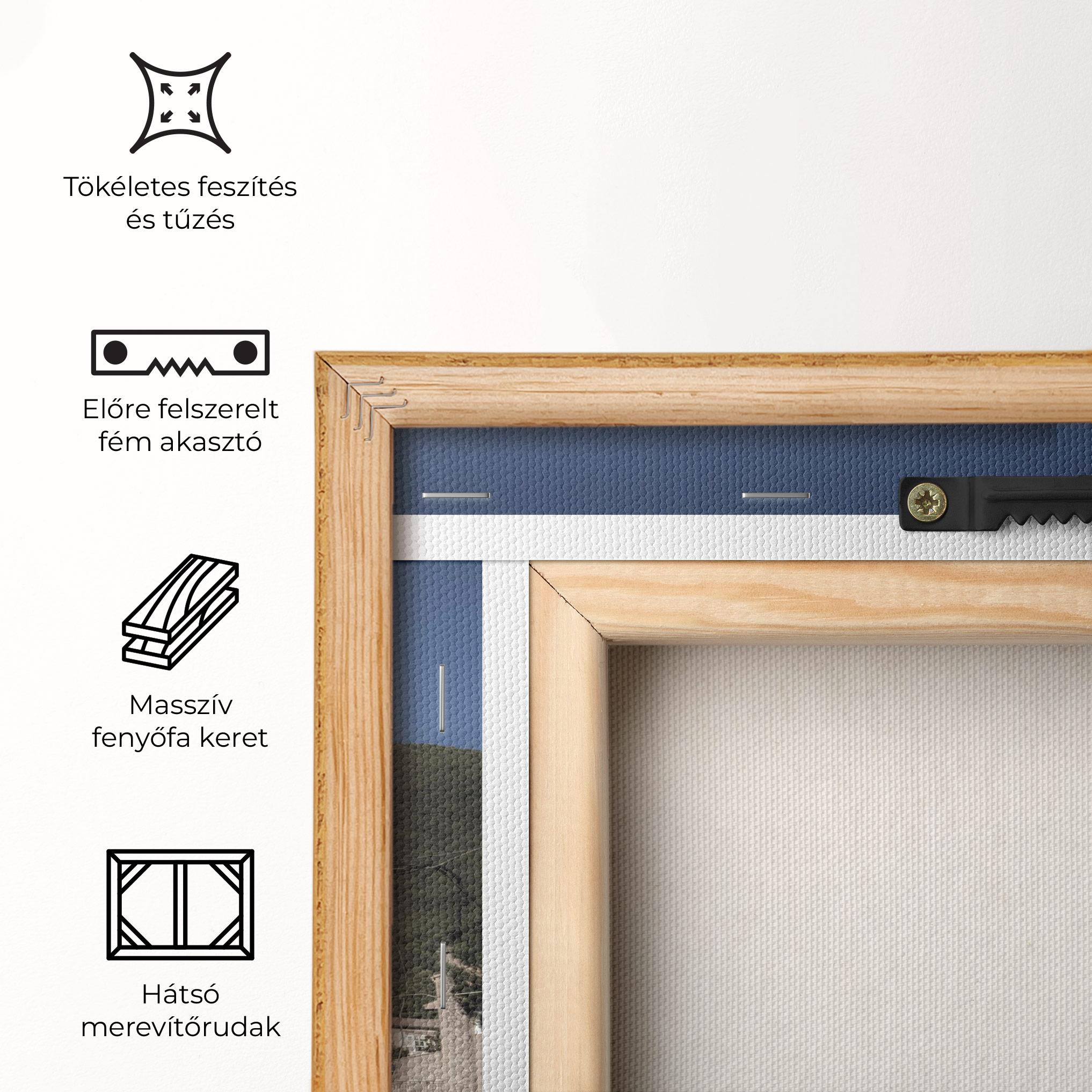 Vászonkép White Grey Horse mockup 5