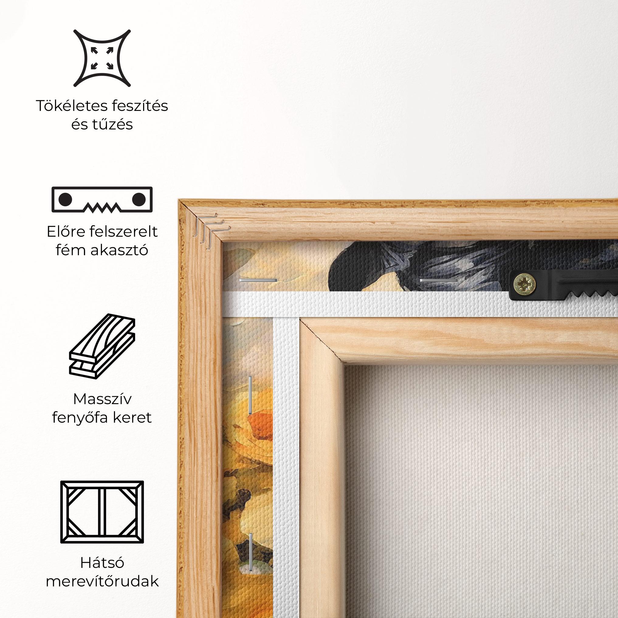 Vászonkép Yellow Roses Horse mockup 5