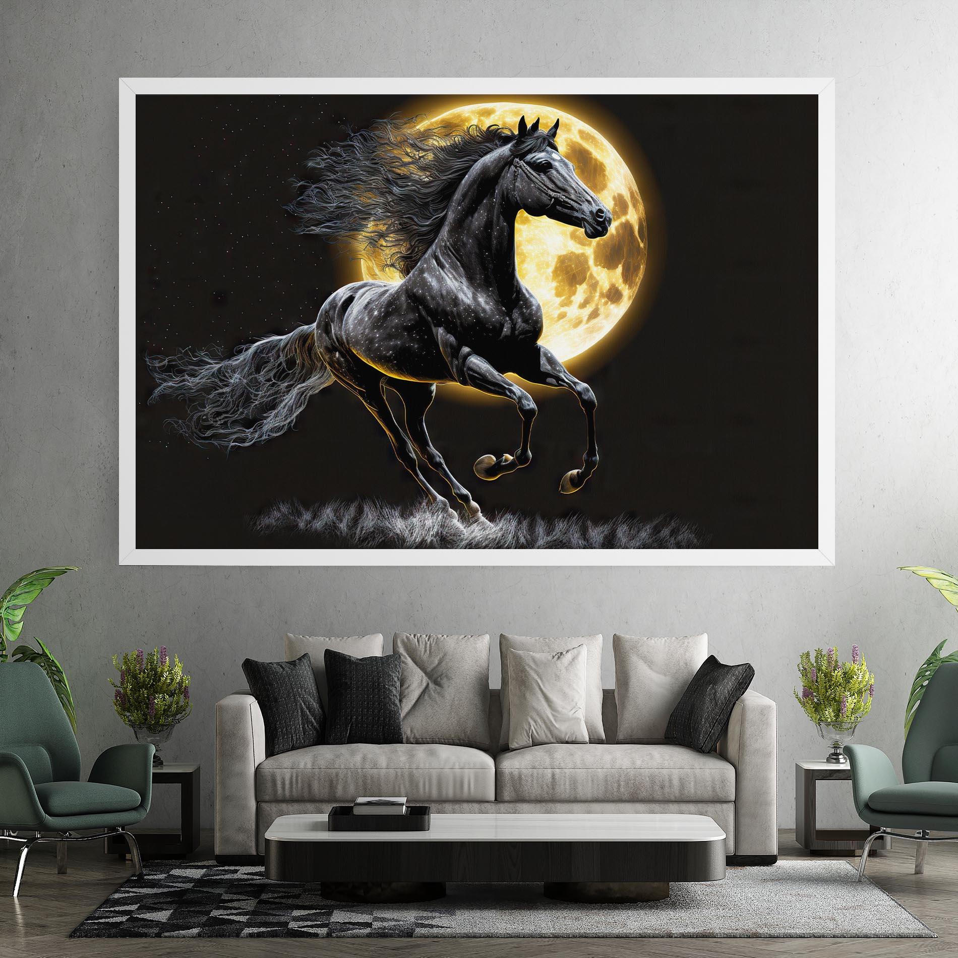 Vászonkép Gold Moon Horse mockup 7