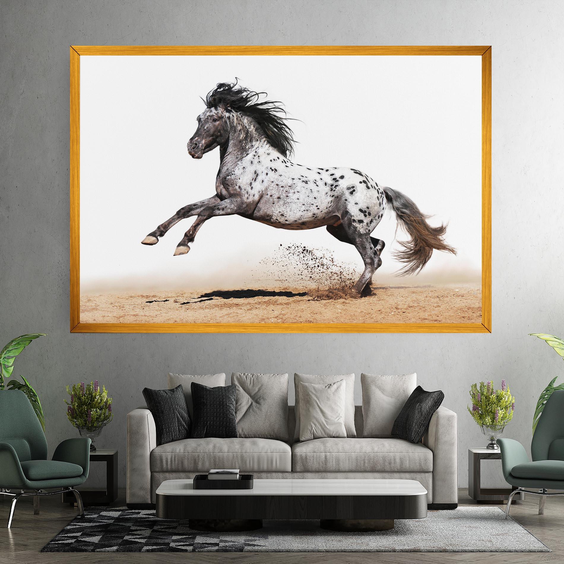 Vászonkép Appaloosa Horse Running mockup 7