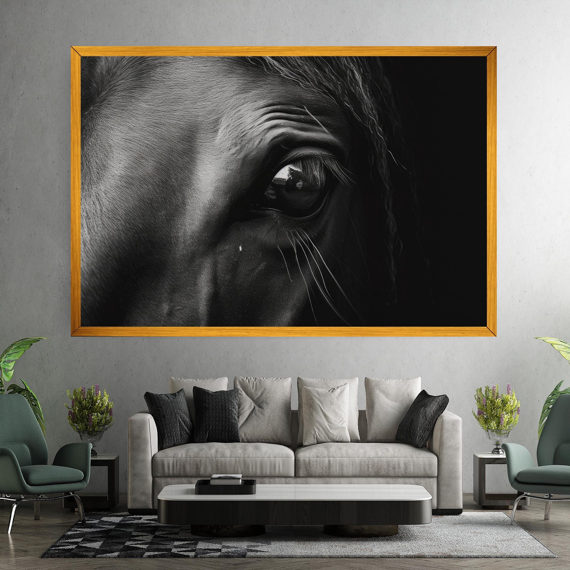 Vászonkép Black Horse Eye mockup 7