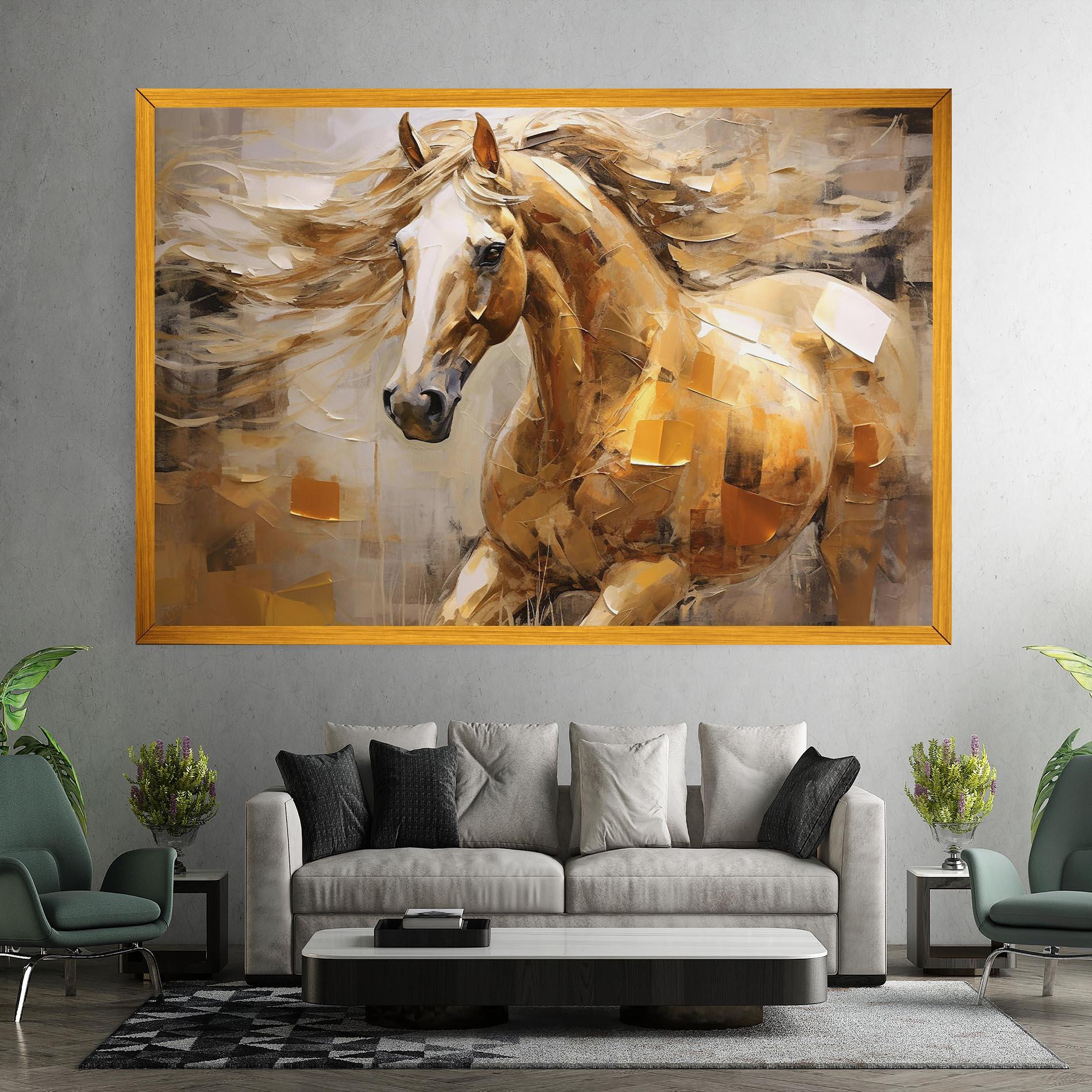 Vászonkép Light Brown Horse mockup 7