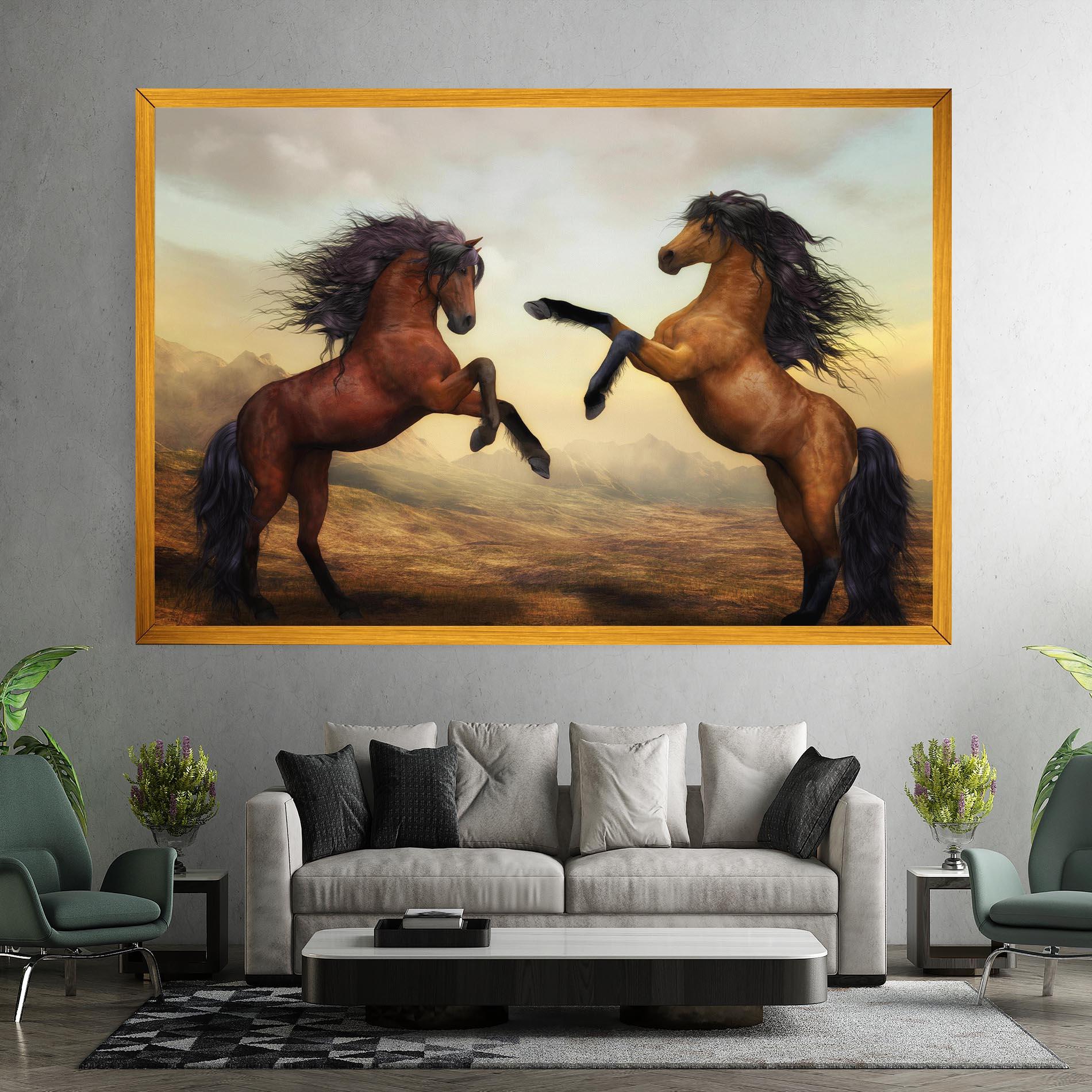 Vászonkép Two Horses mockup 7