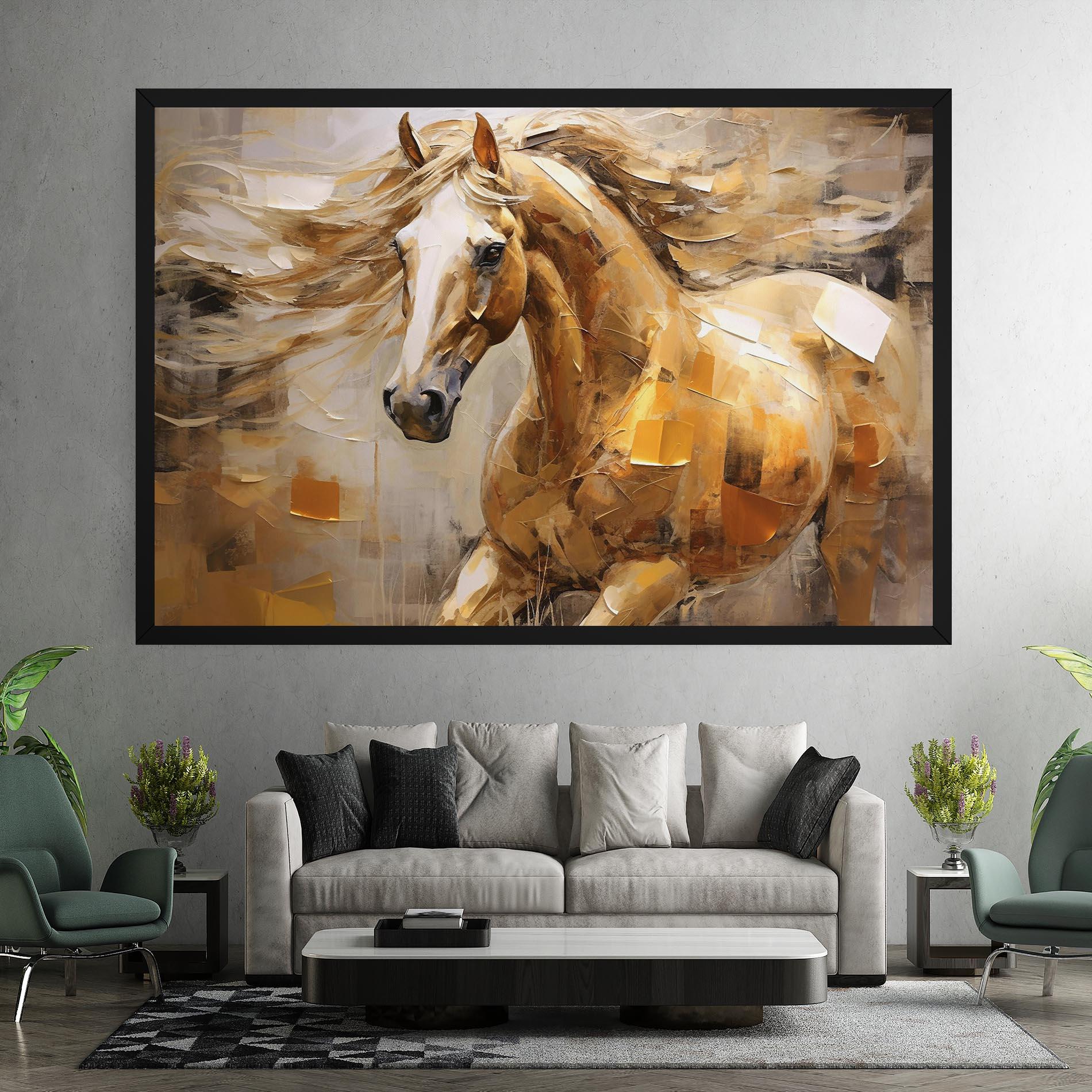 Vászonkép Light Brown Horse mockup 7