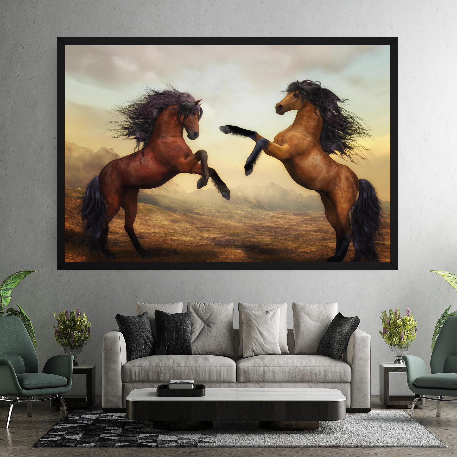 Vászonkép Two Horses mockup 7