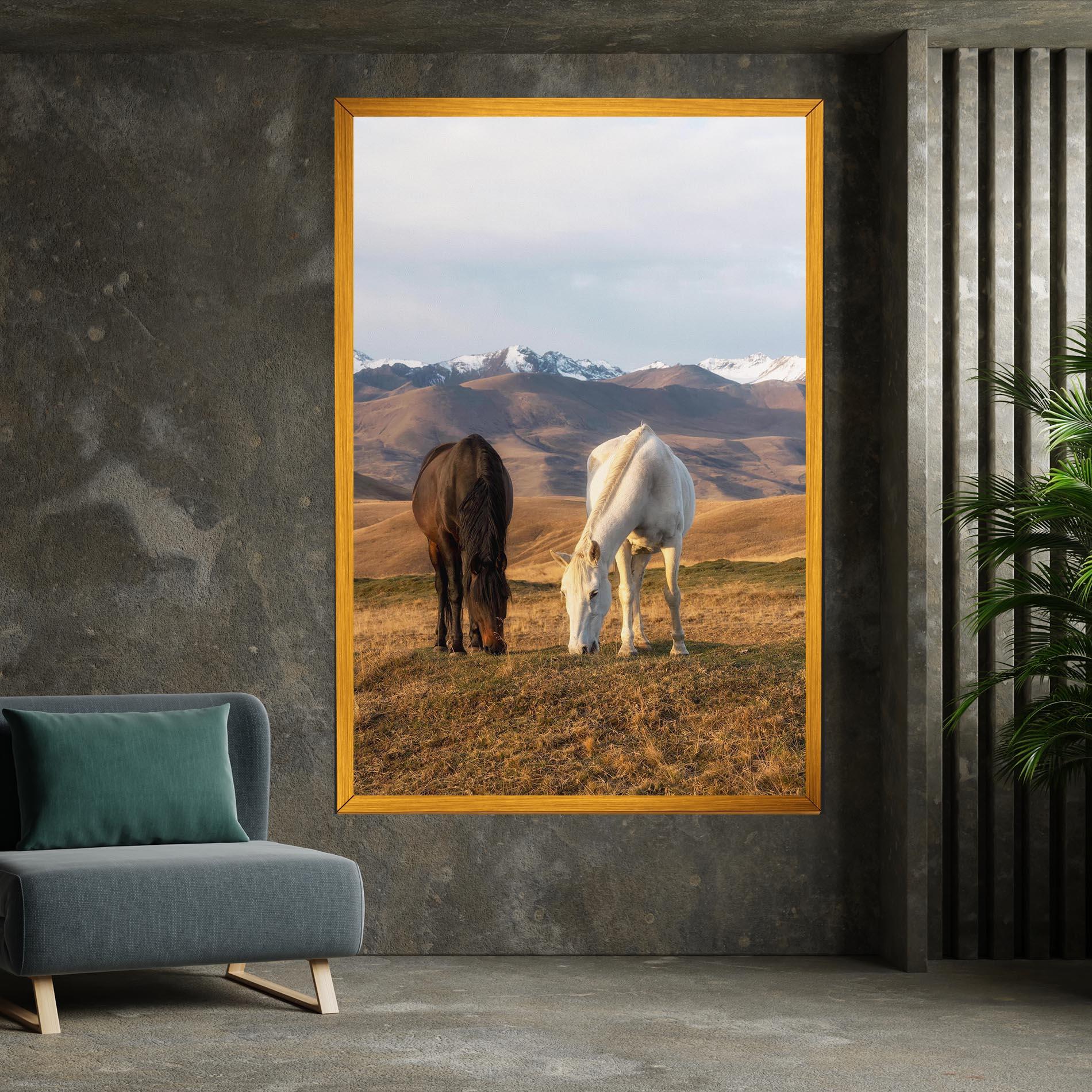 Vászonkép Mountain Horses mockup 7