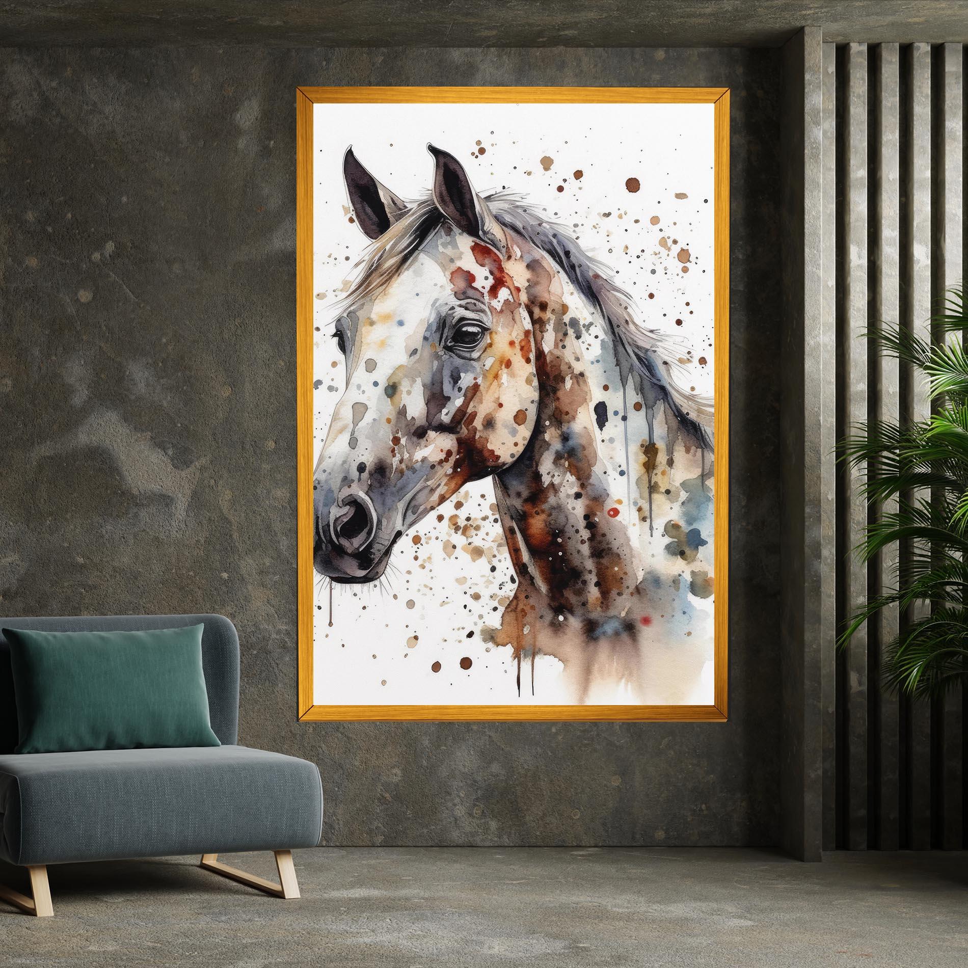 Vászonkép Watercolor Horse mockup 7