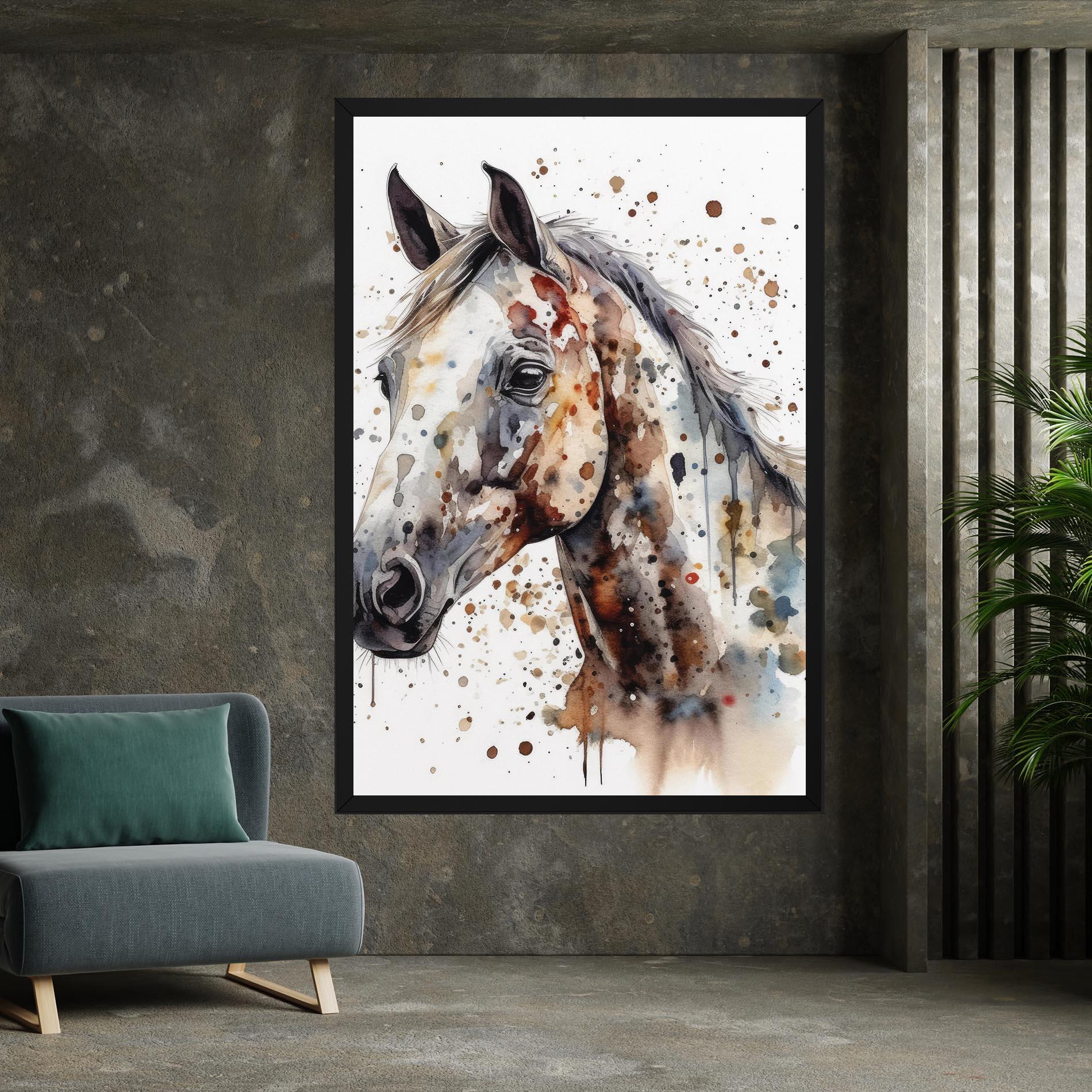 Vászonkép Watercolor Horse mockup 7