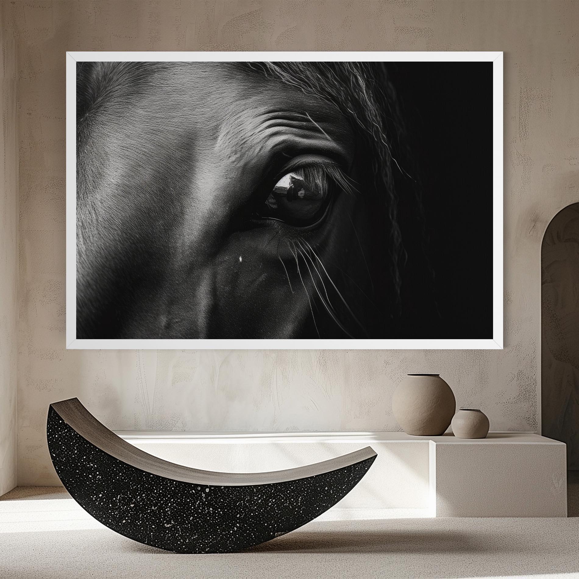 Vászonkép Black Horse Eye mockup 8