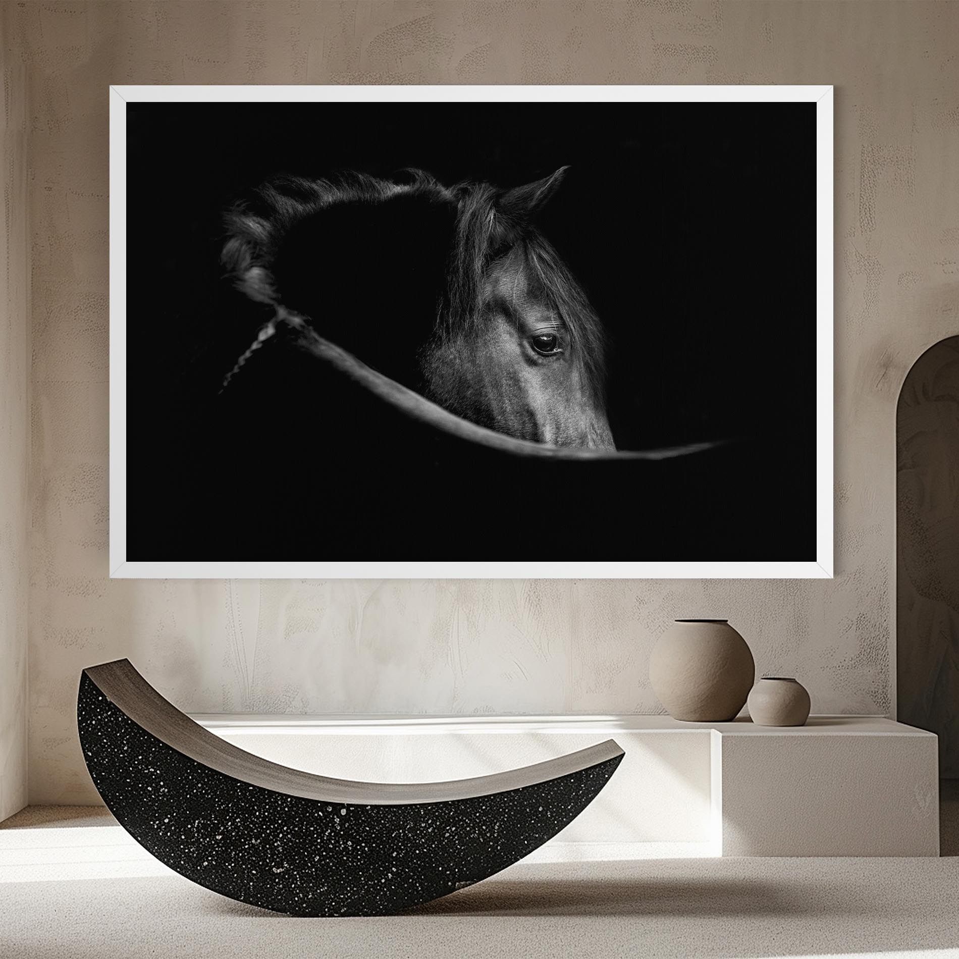 Black Horse Looking mockup 8