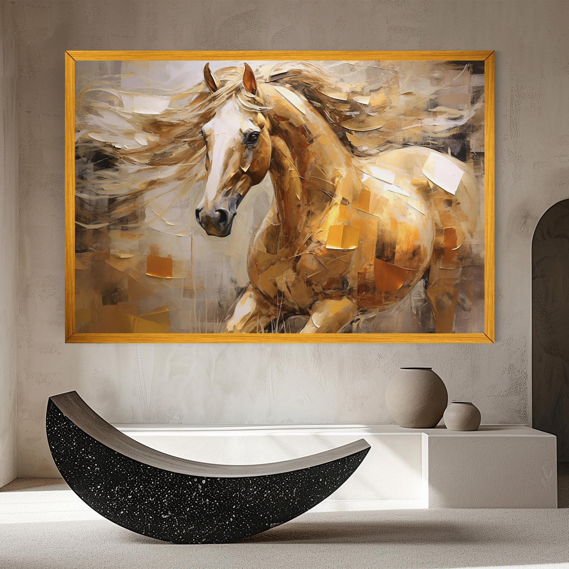 Vászonkép Light Brown Horse mockup 8