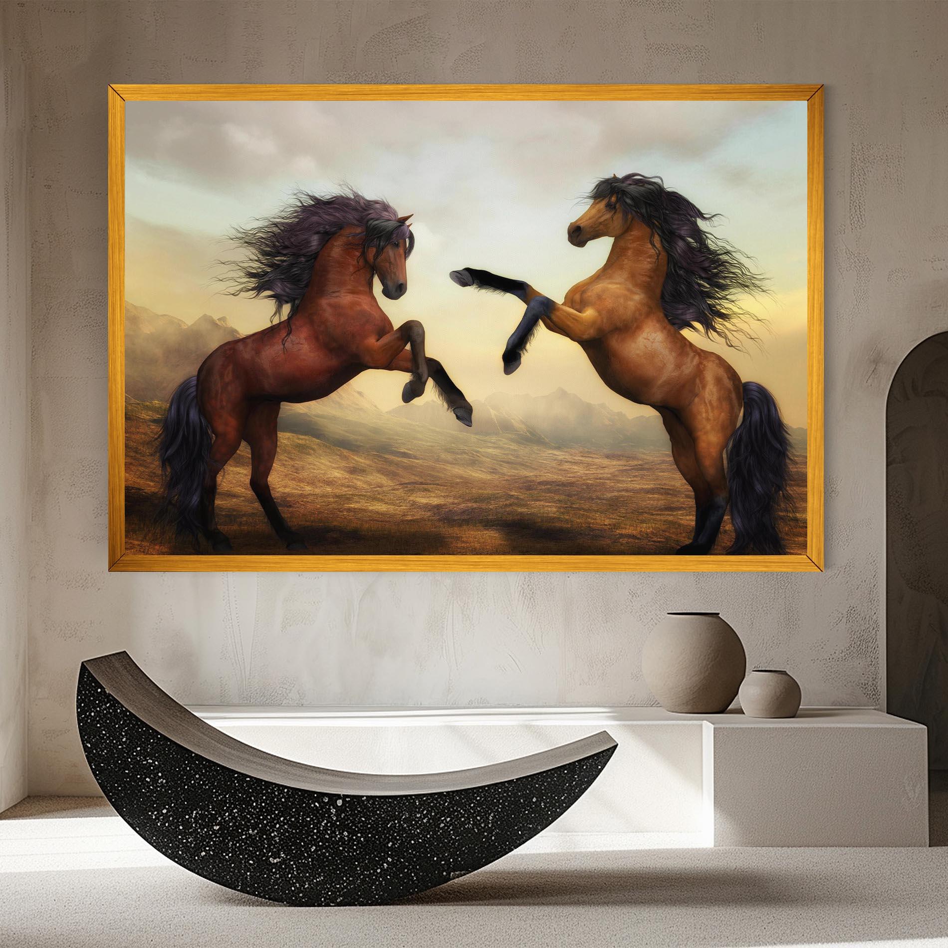 Vászonkép Two Horses mockup 8