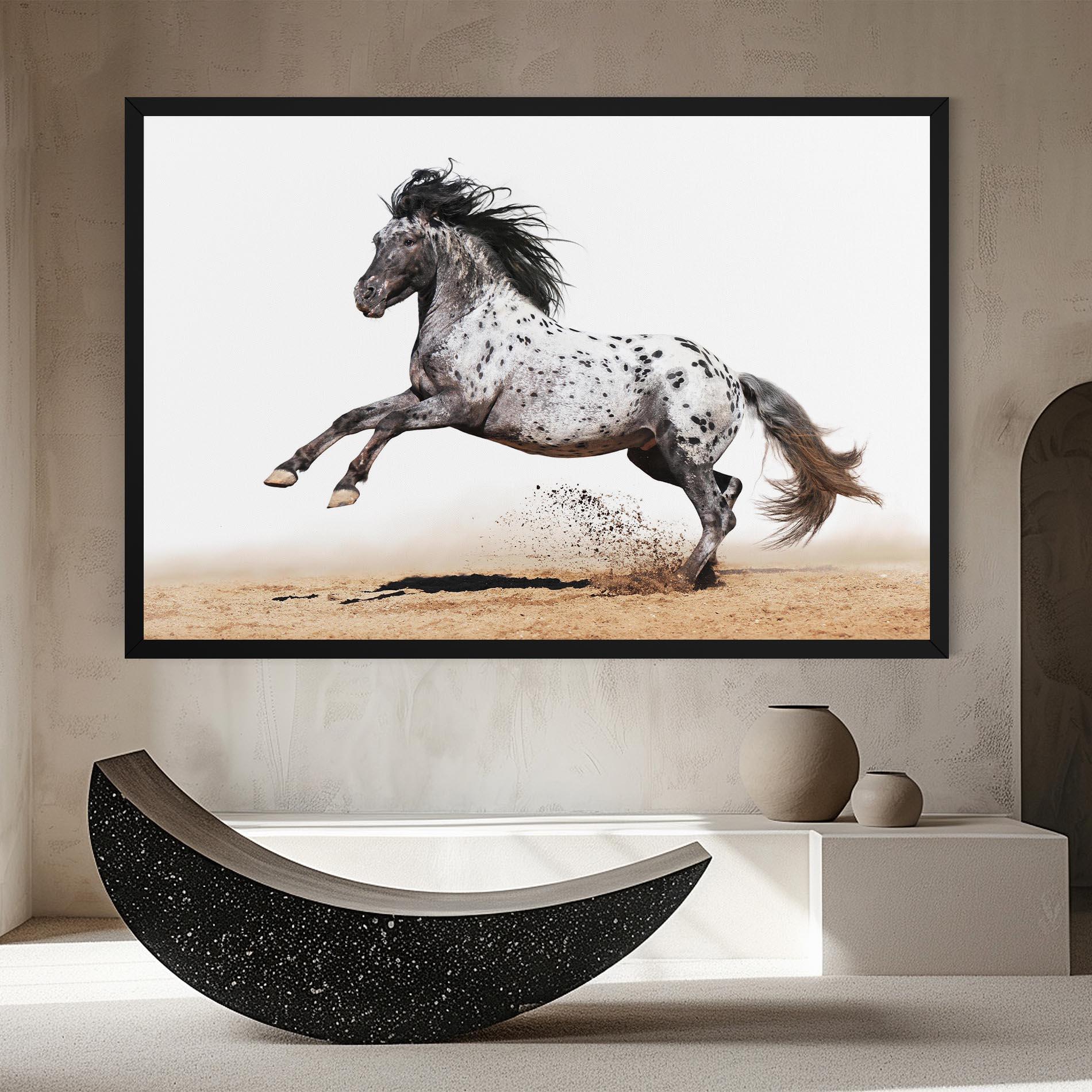 Vászonkép Appaloosa Horse Running mockup 8