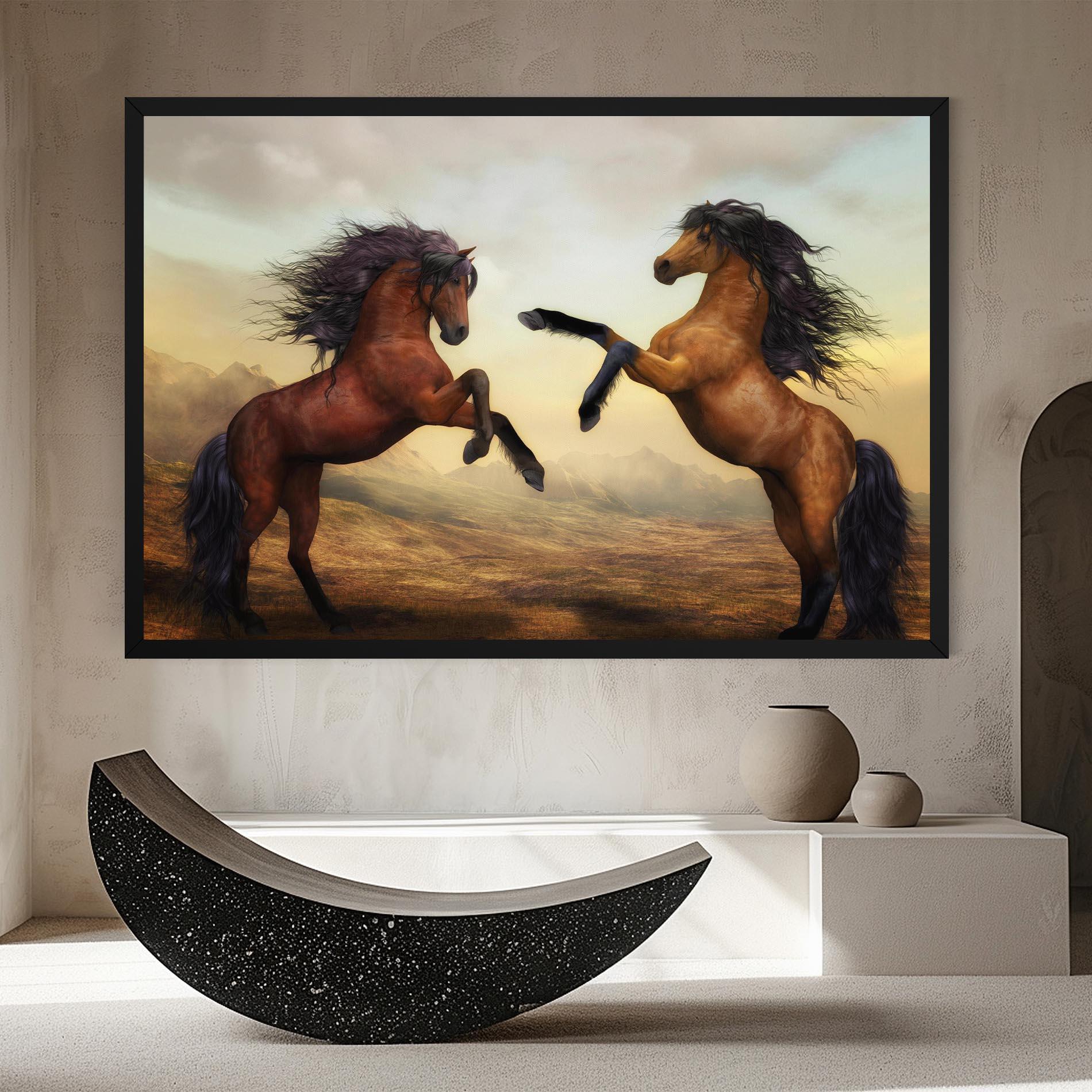 Vászonkép Two Horses mockup 8