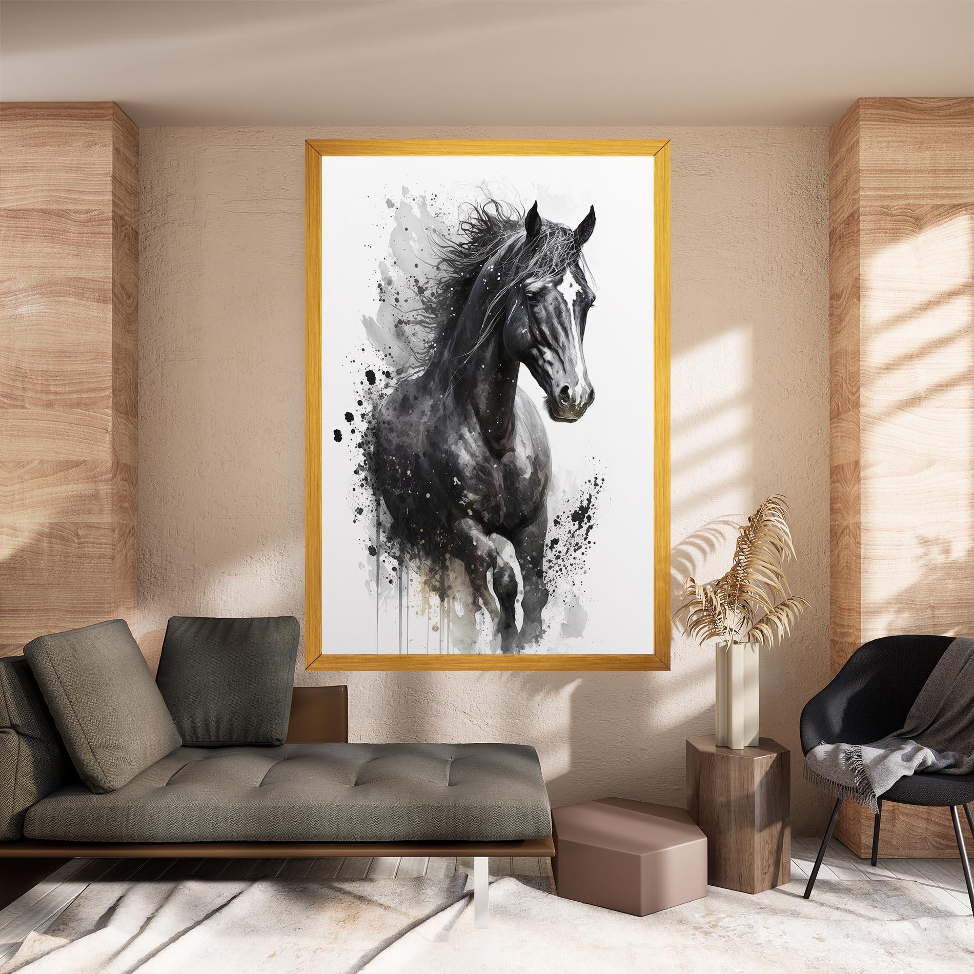 Vászonkép Black Horse mockup 8