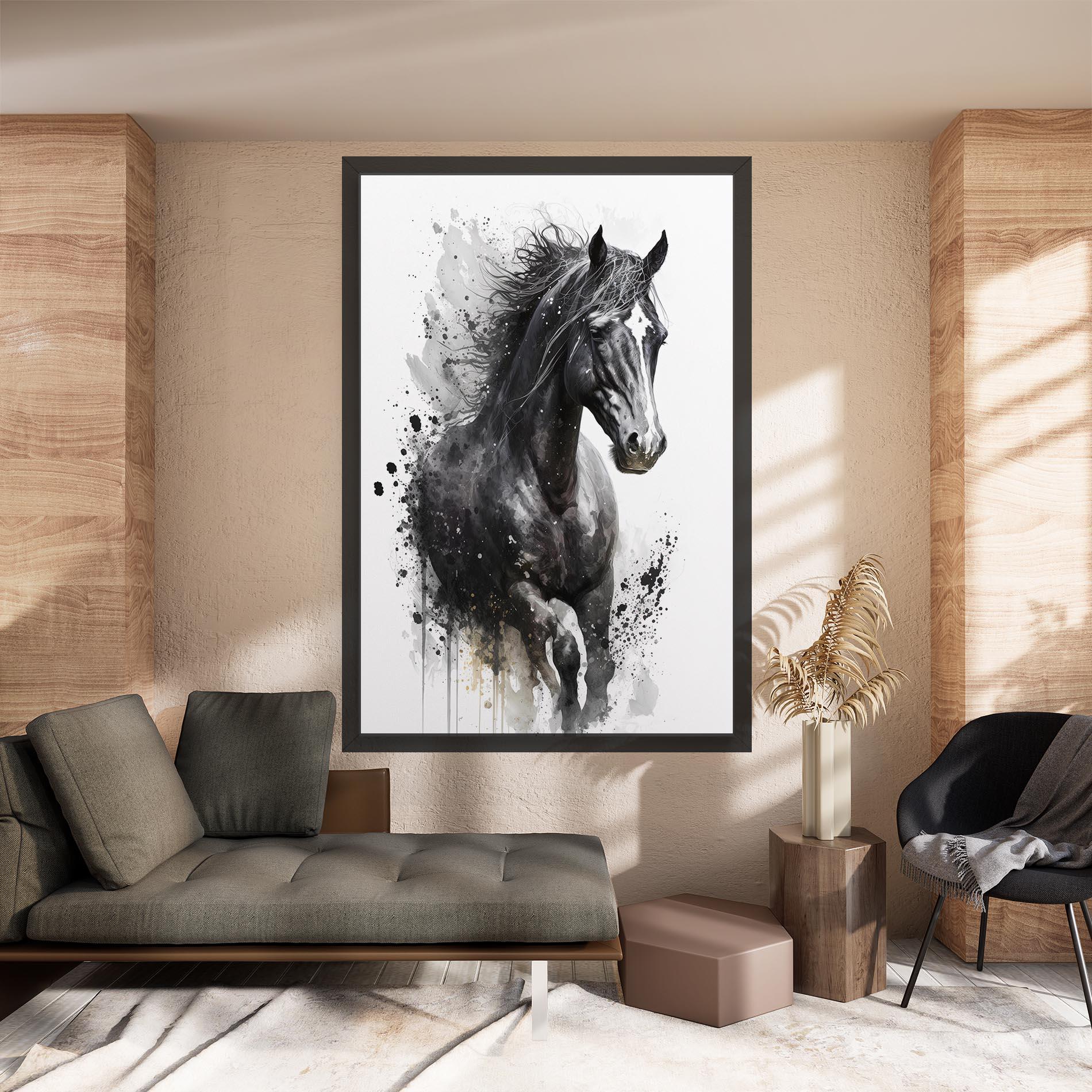 Vászonkép Black Horse mockup 8