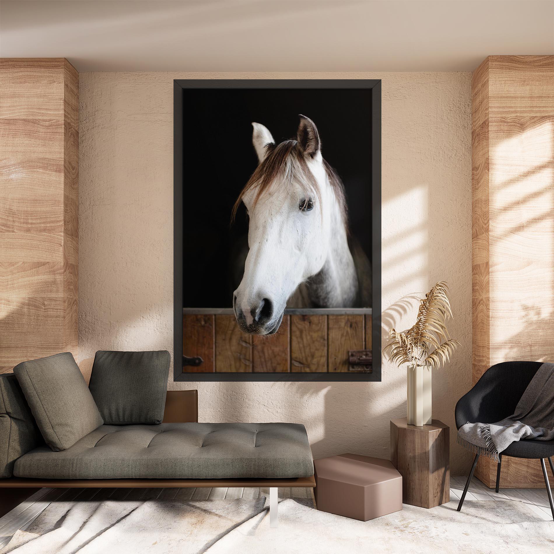 Vászonkép Grey Horse Head mockup 8