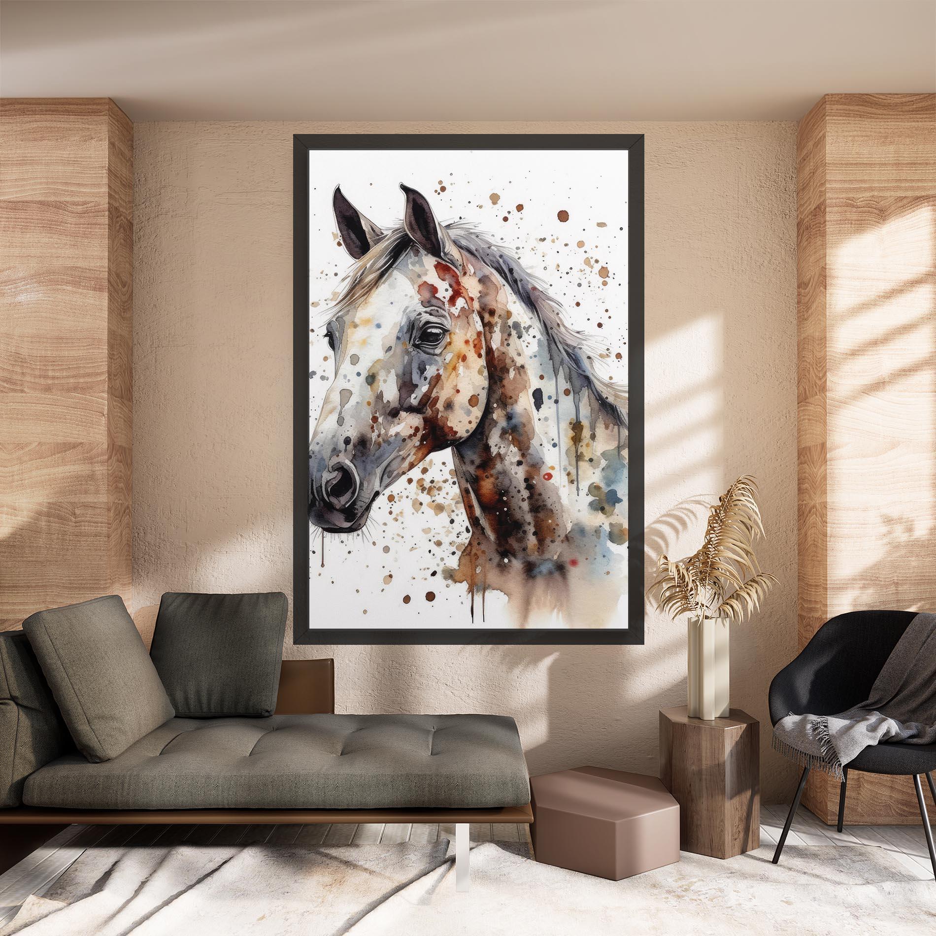 Vászonkép Watercolor Horse mockup 8