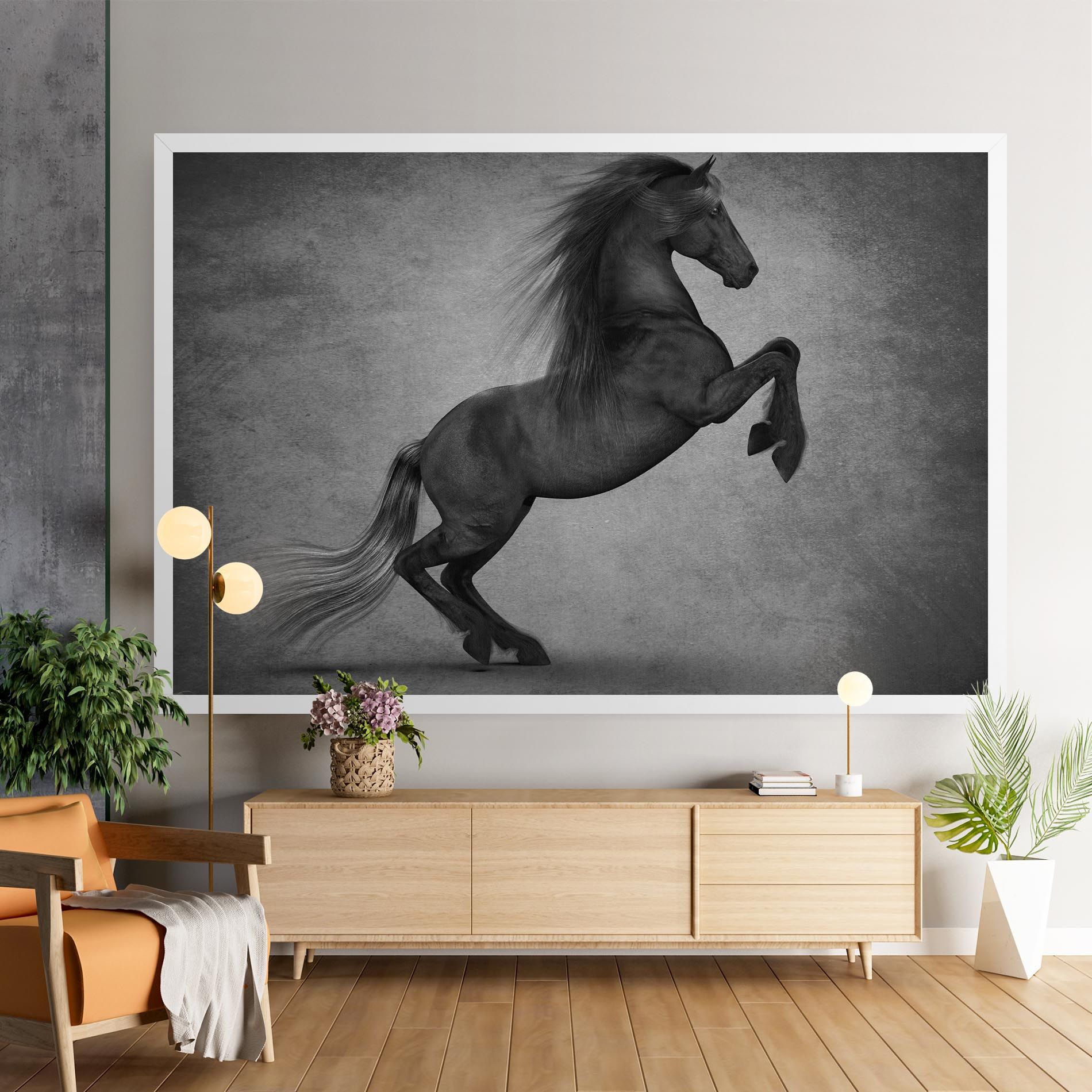 Black Horse Jumping mockup 9