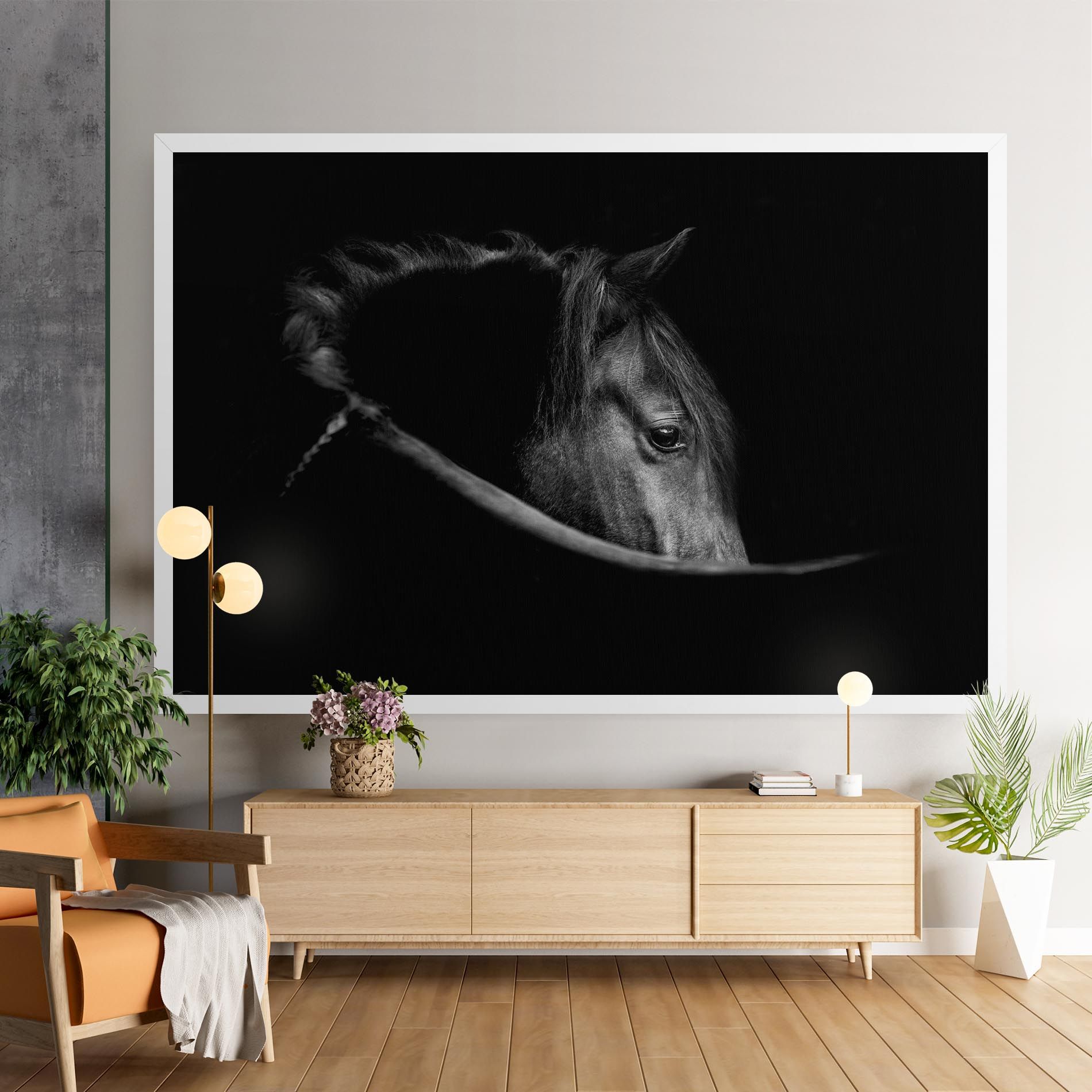 Black Horse Looking mockup 9