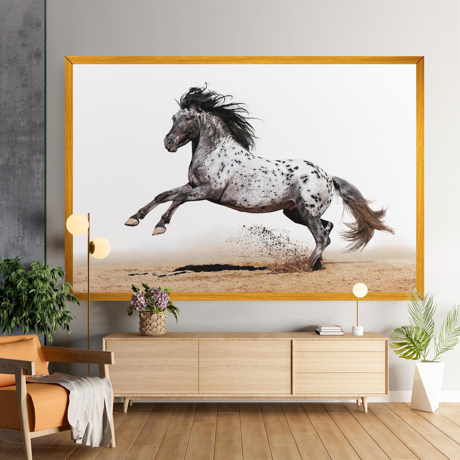Vászonkép Appaloosa Horse Running mockup 9