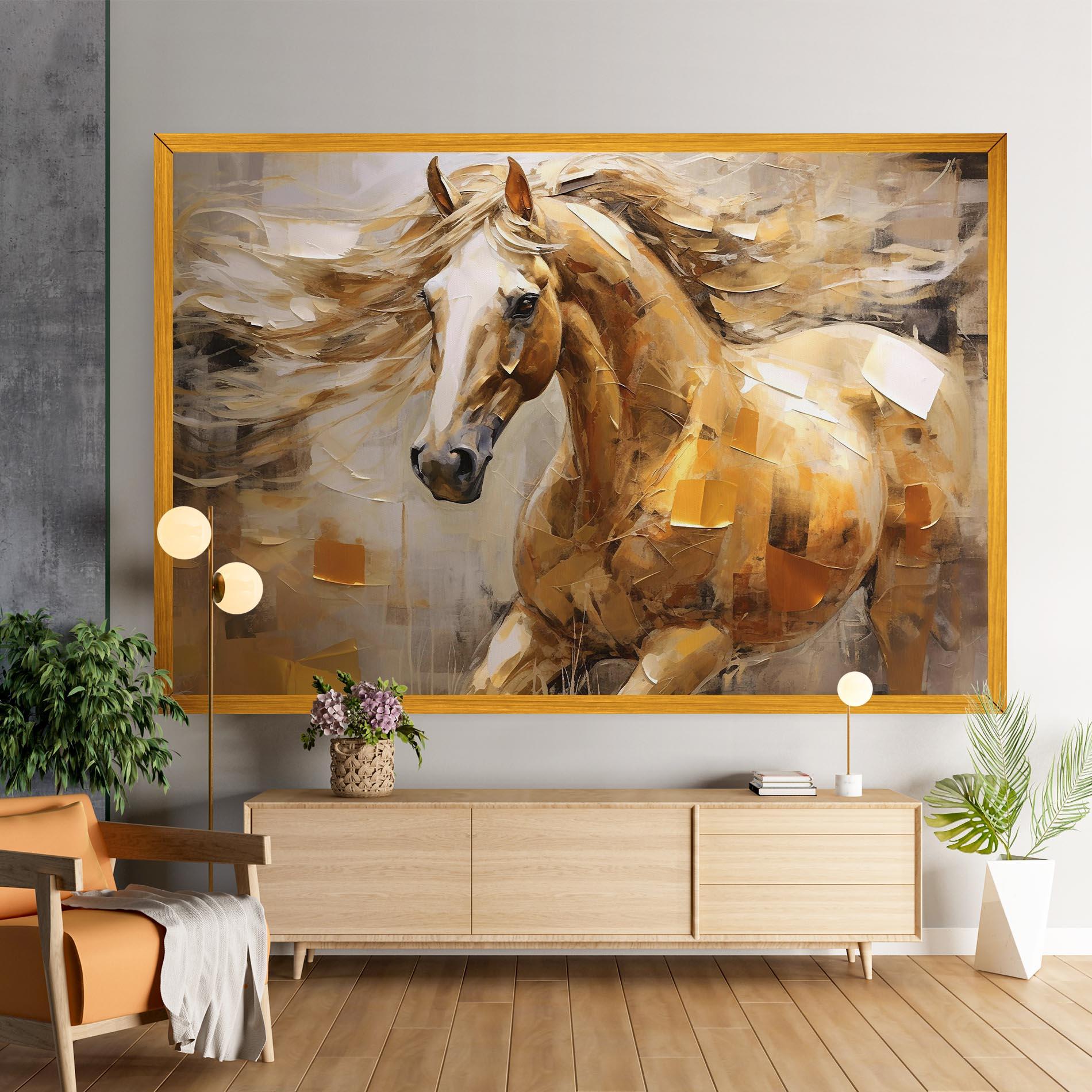 Vászonkép Light Brown Horse mockup 9