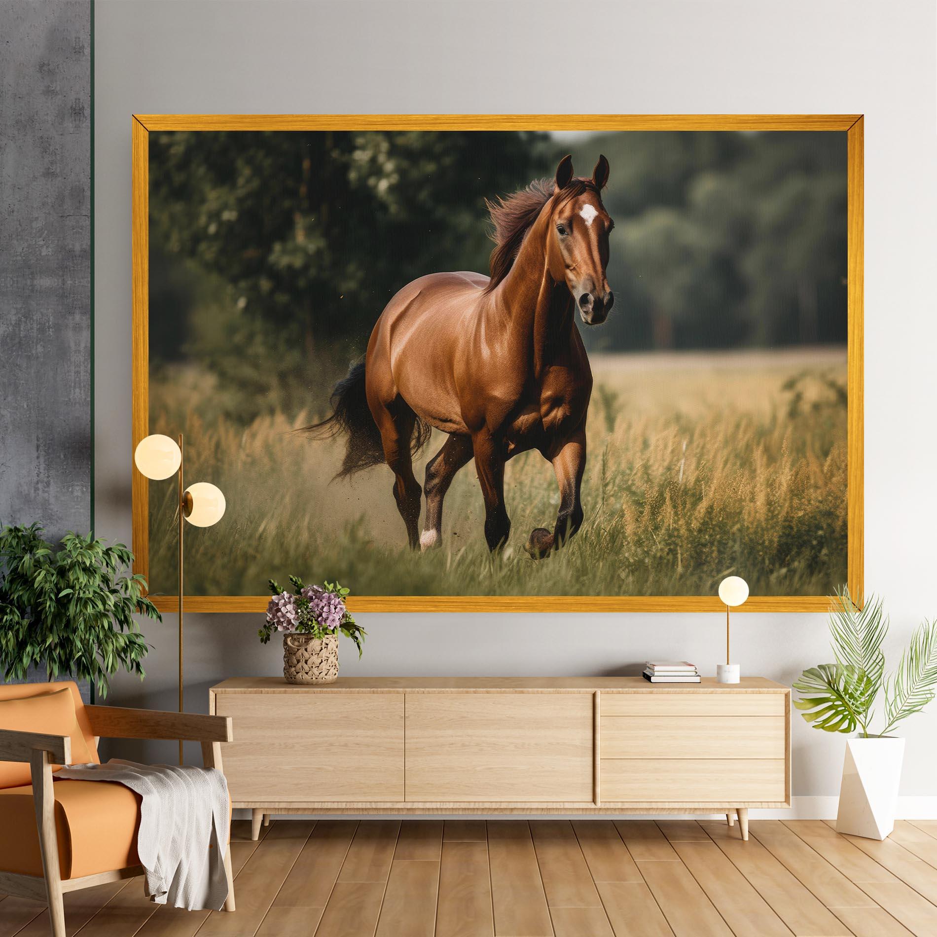 Vászonkép Wild Horse Running mockup 9
