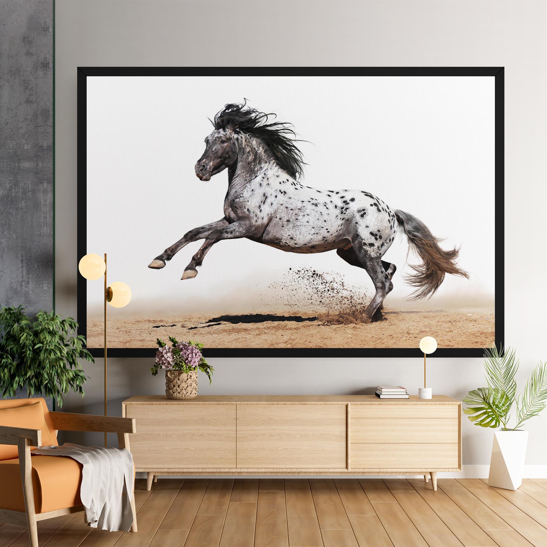 Vászonkép Appaloosa Horse Running mockup 9