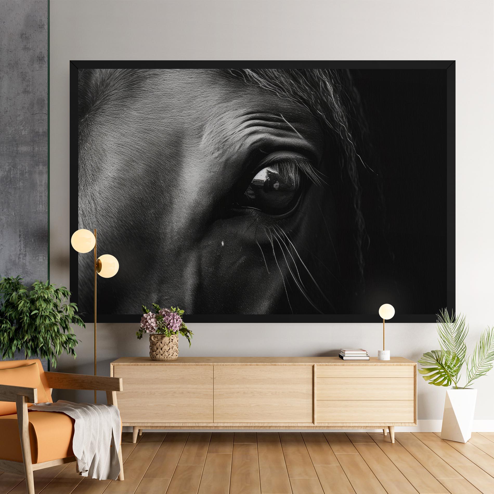 Vászonkép Black Horse Eye mockup 9