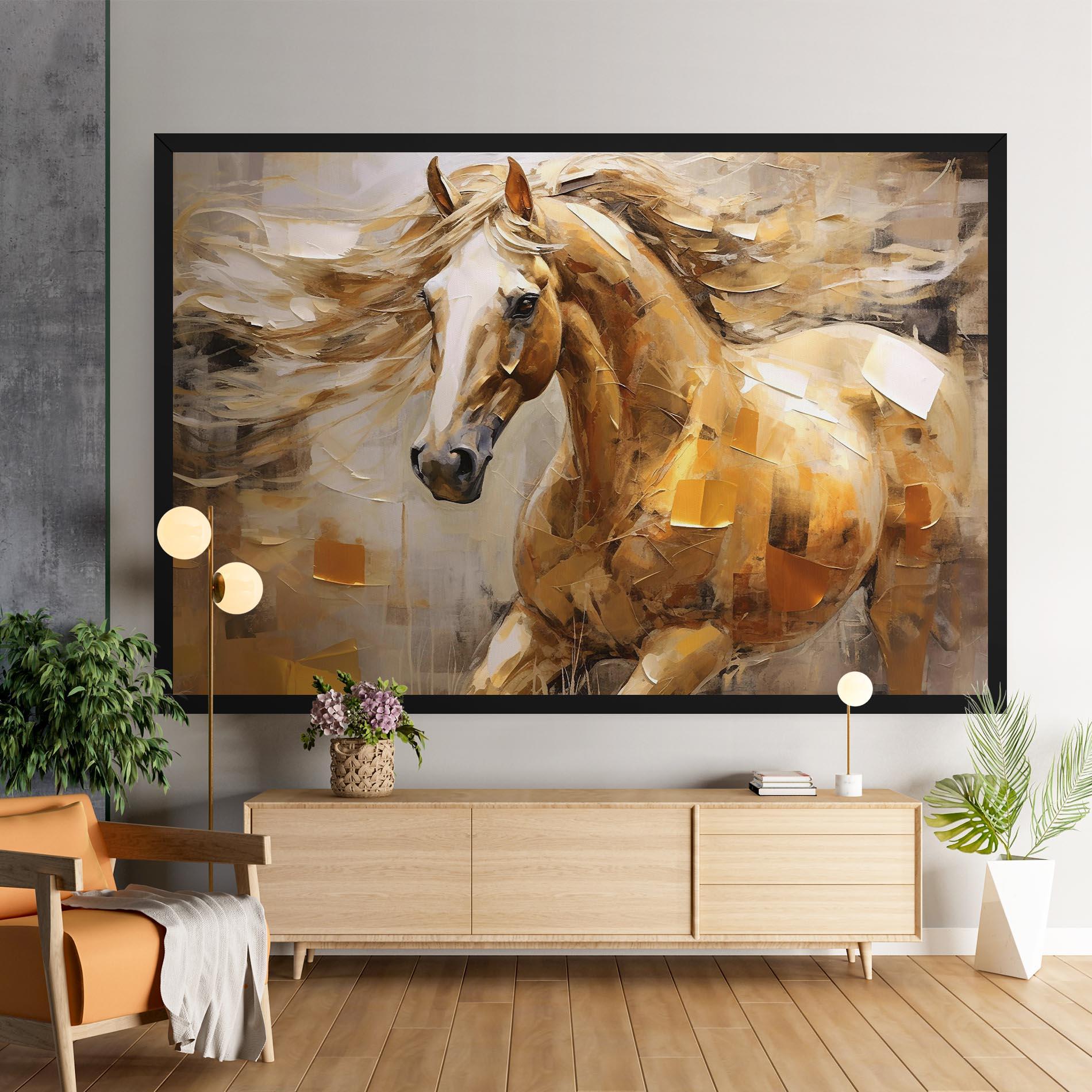 Vászonkép Light Brown Horse mockup 9