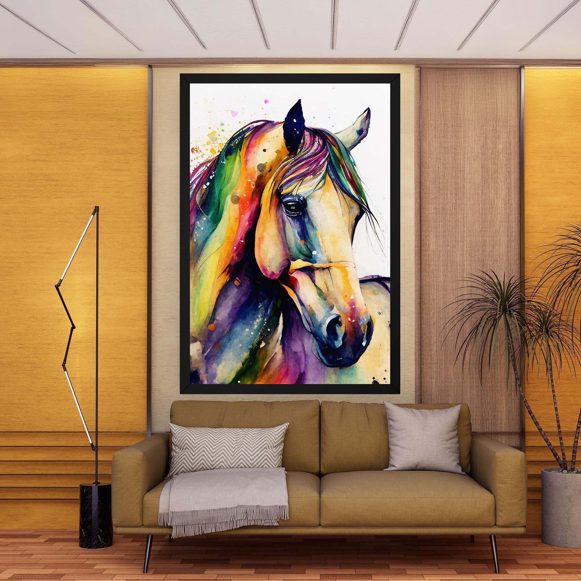 Vászonkép Colorful Horse mockup 9