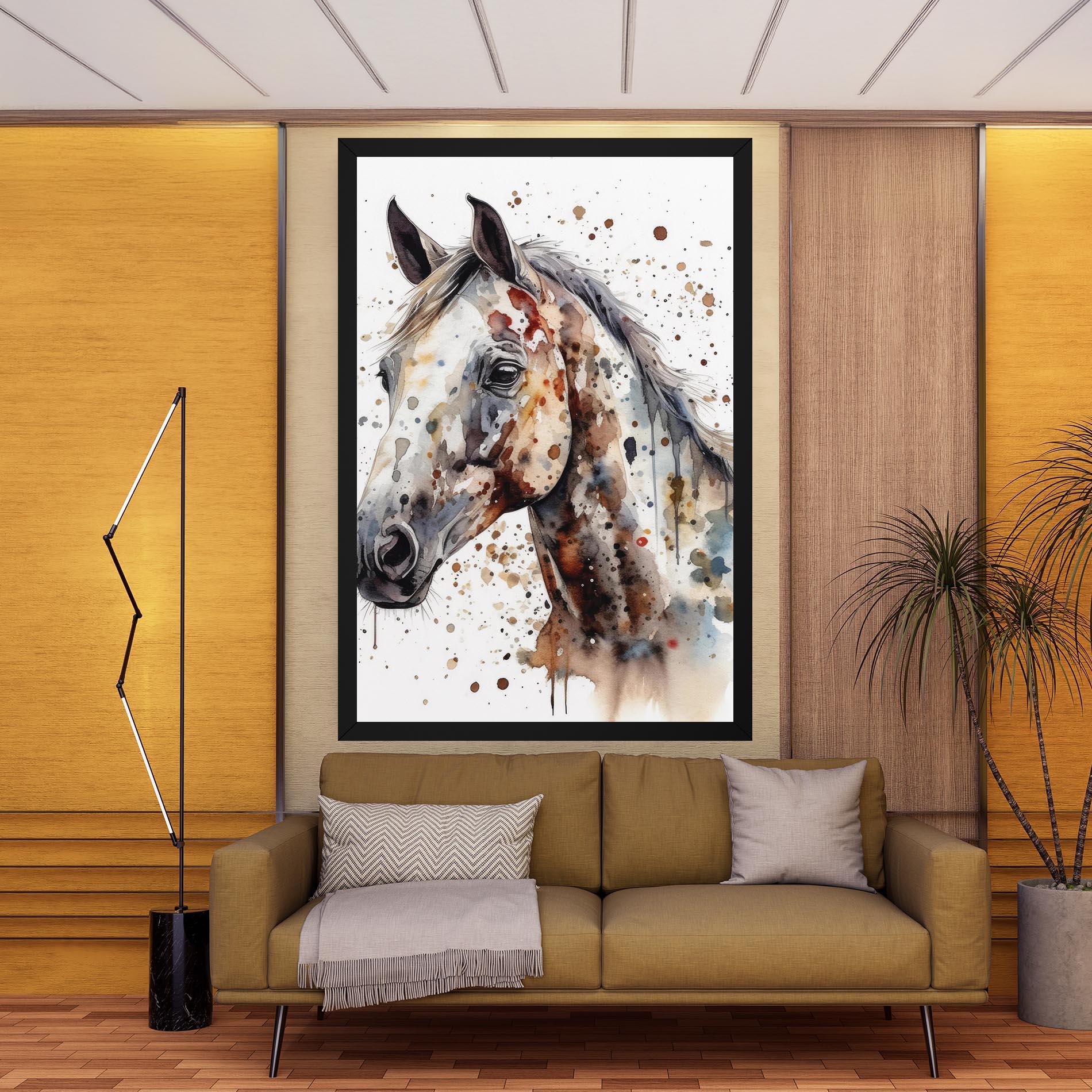 Vászonkép Watercolor Horse mockup 9