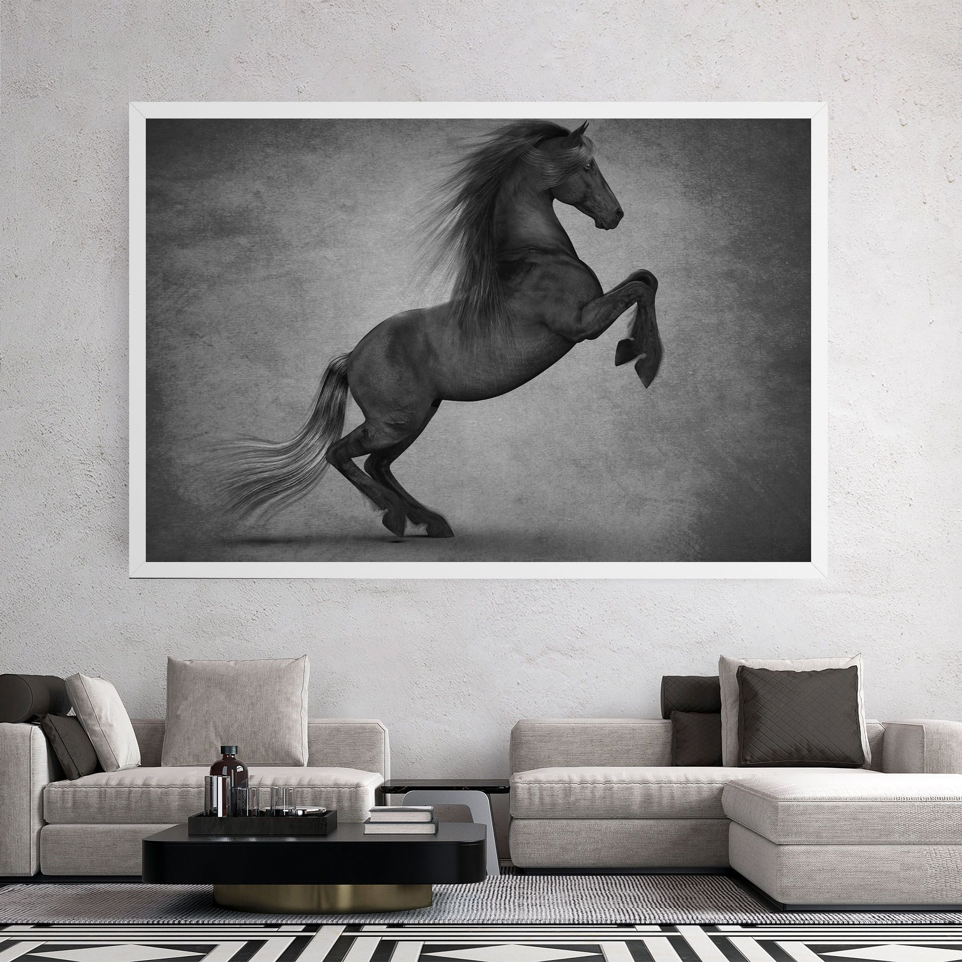 Black Horse Jumping mockup 2