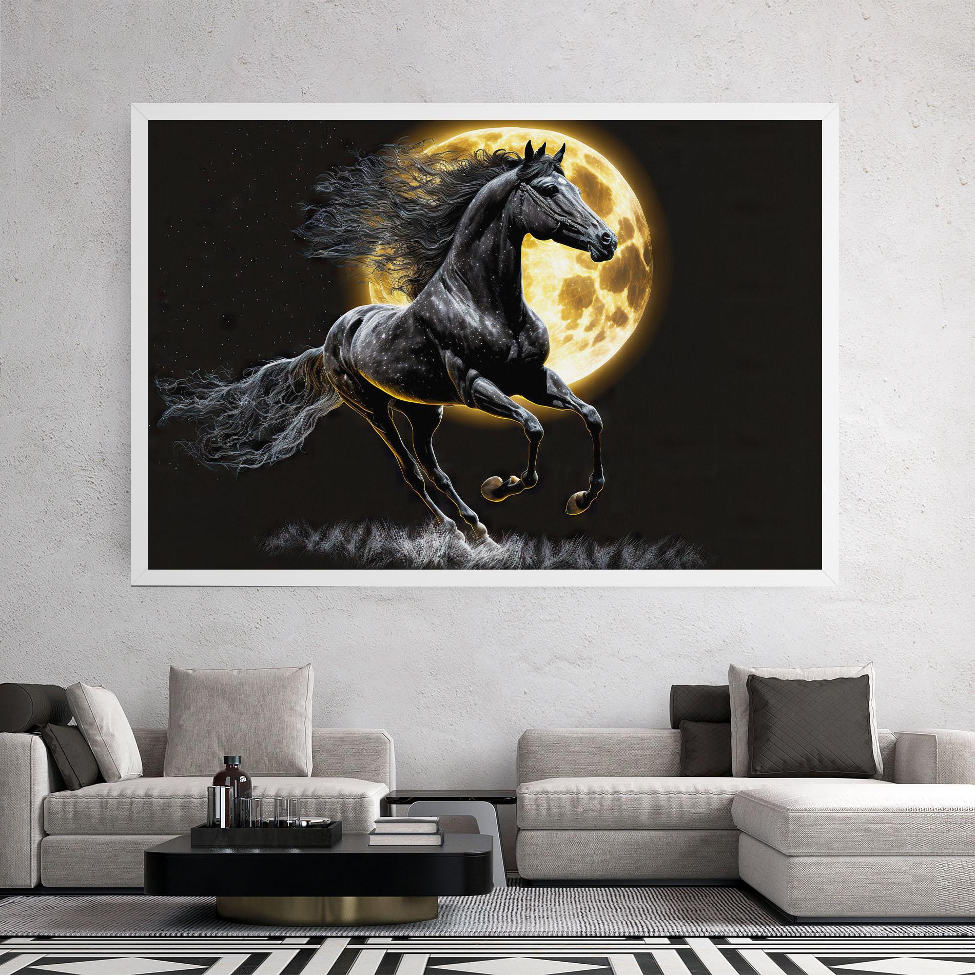 Vászonkép Gold Moon Horse mockup 2
