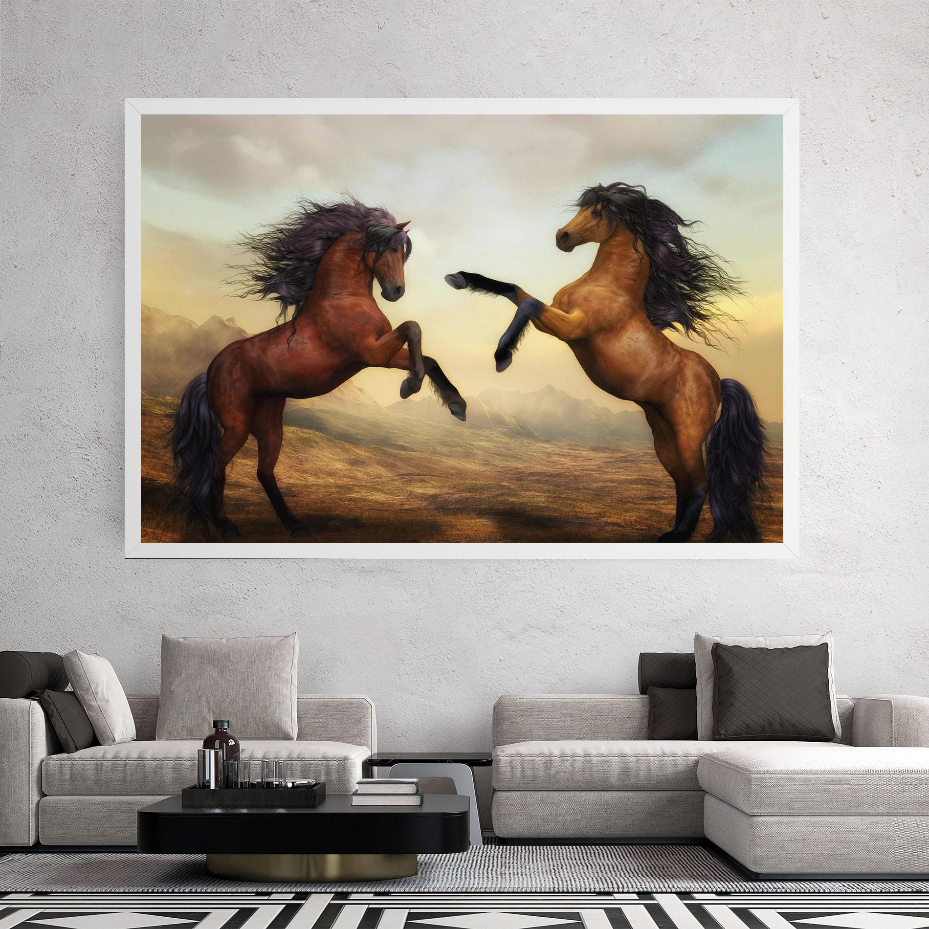 Vászonkép Two Horses mockup 2