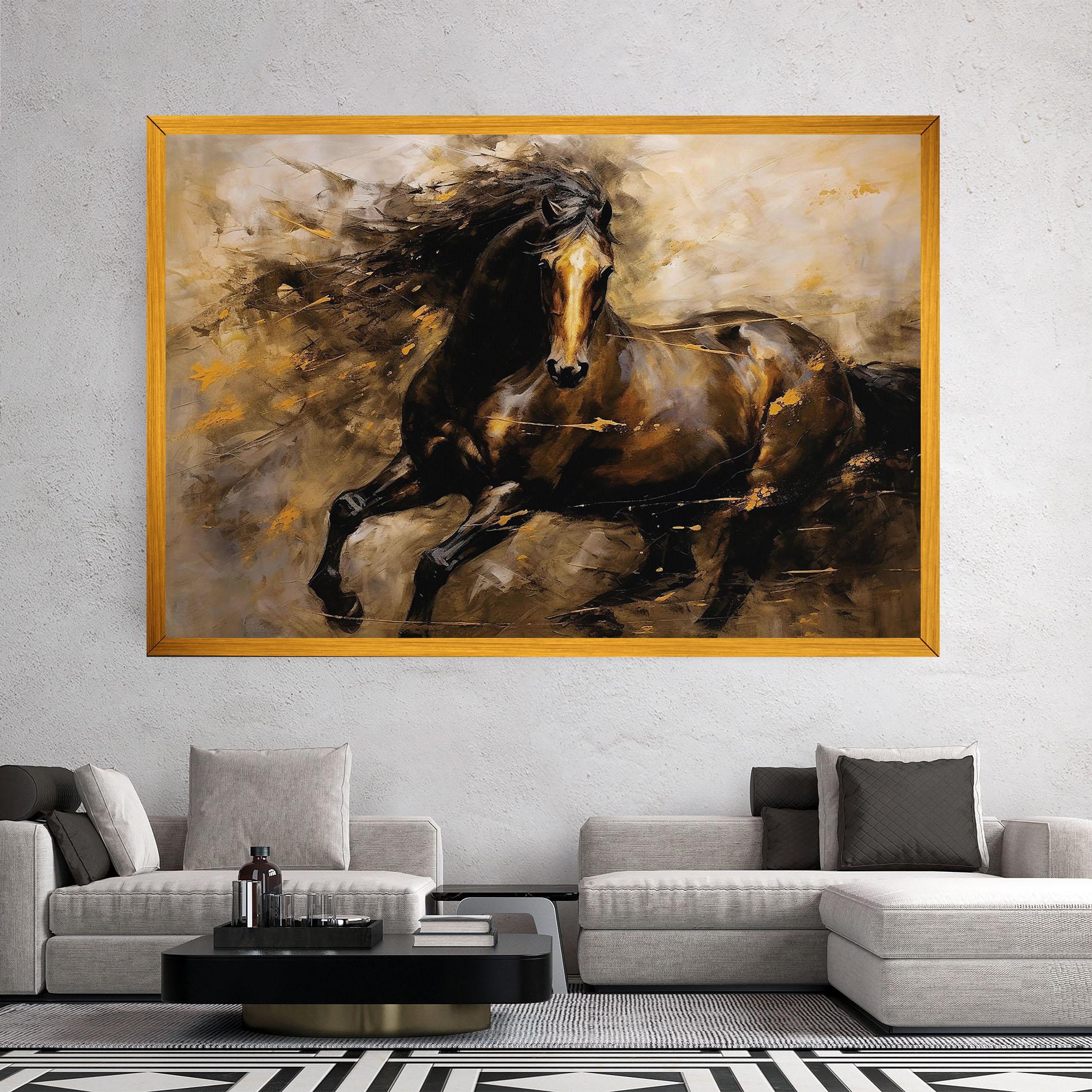 Vászonkép Gold Brown Horse mockup 2