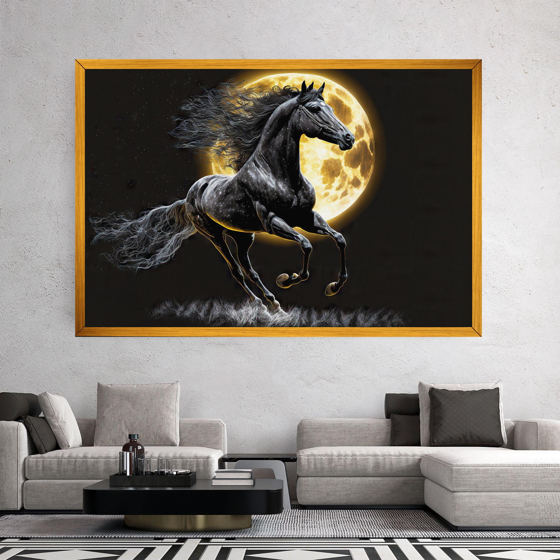 Vászonkép Gold Moon Horse mockup 2