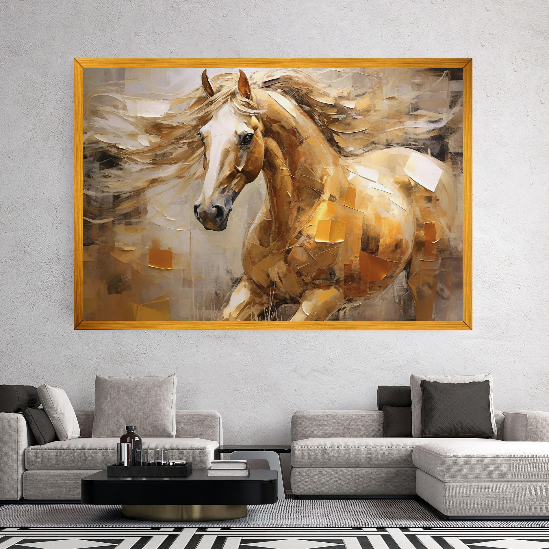 Vászonkép Light Brown Horse mockup 2