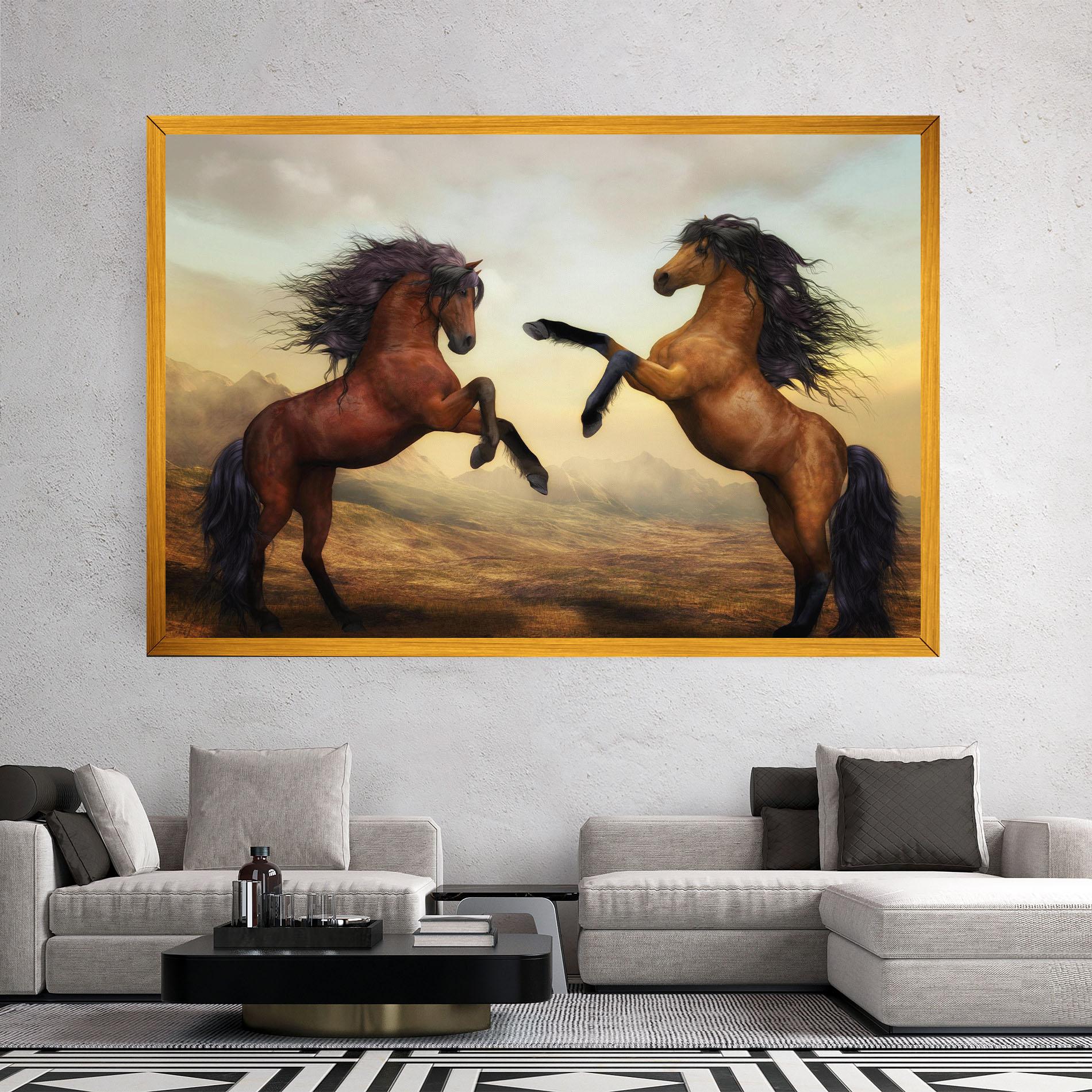 Vászonkép Two Horses mockup 2
